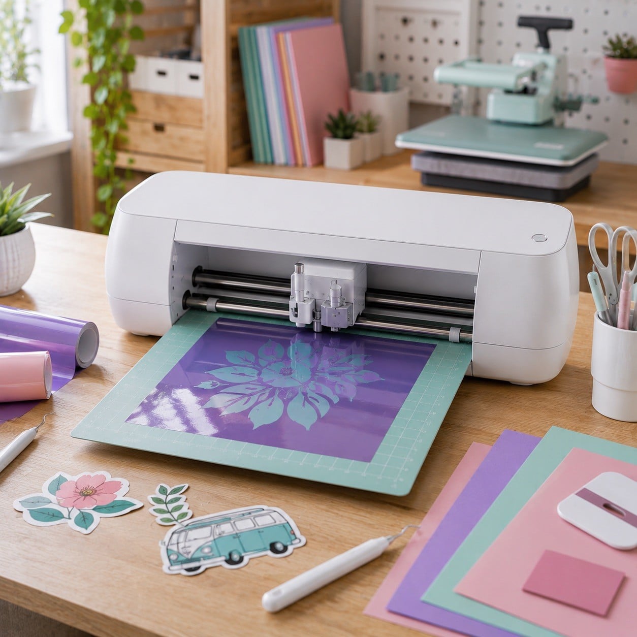 Cortadora digital inspirada en LOKLiK con vinilo y materiales de personalización