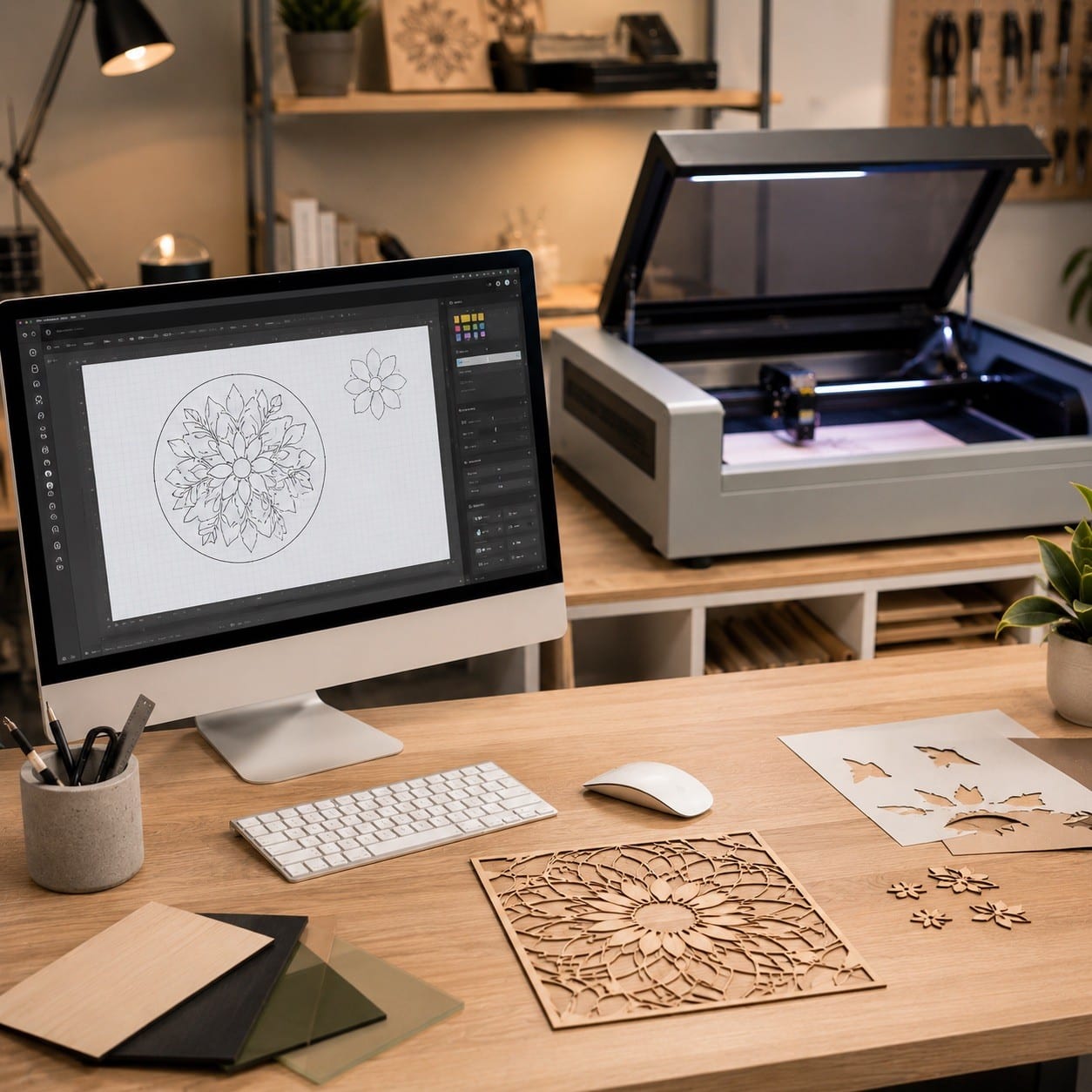 Software de diseño y control utilizado con una máquina de corte y grabado xTool
