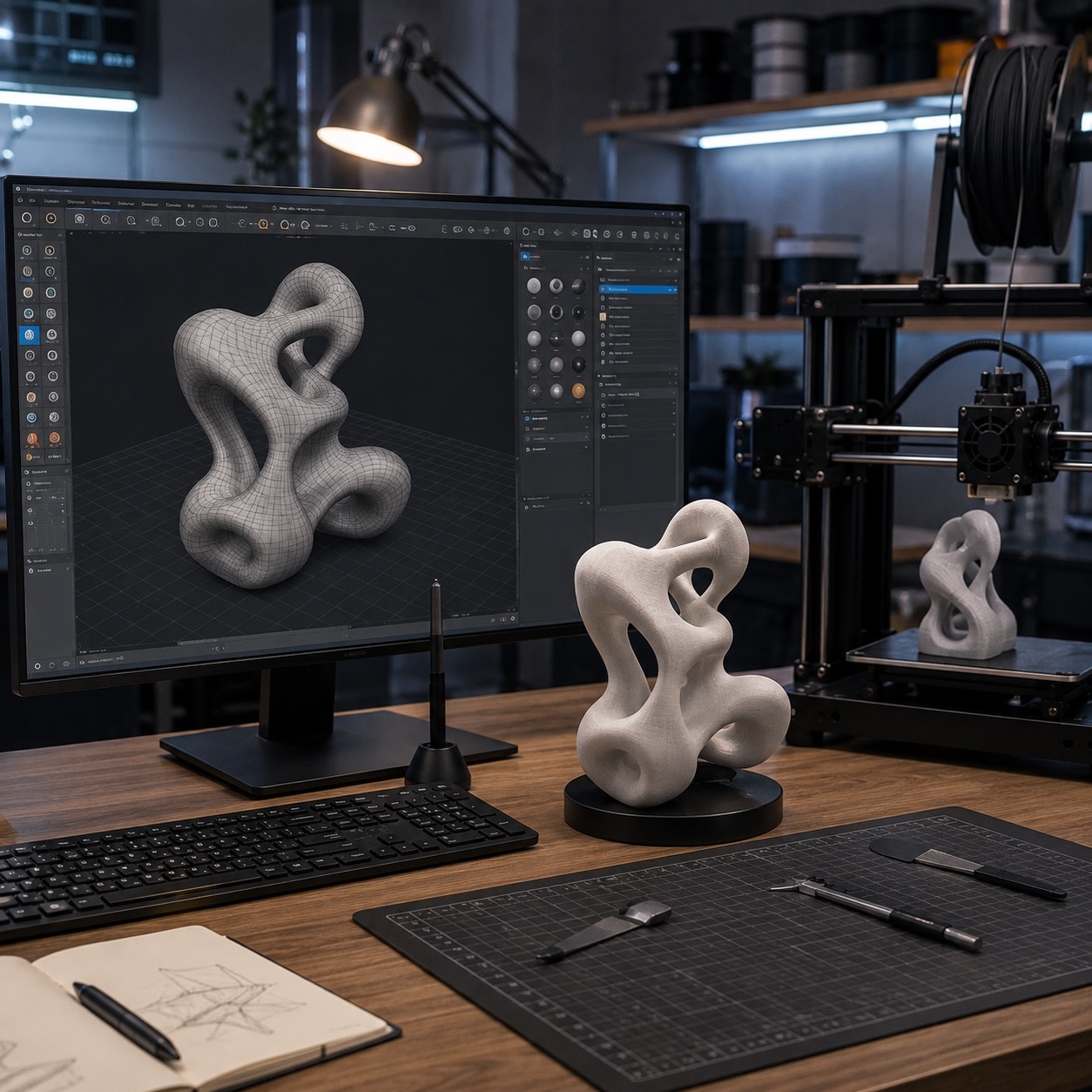 Modelado de una figura en Blender preparada para impresión 3D