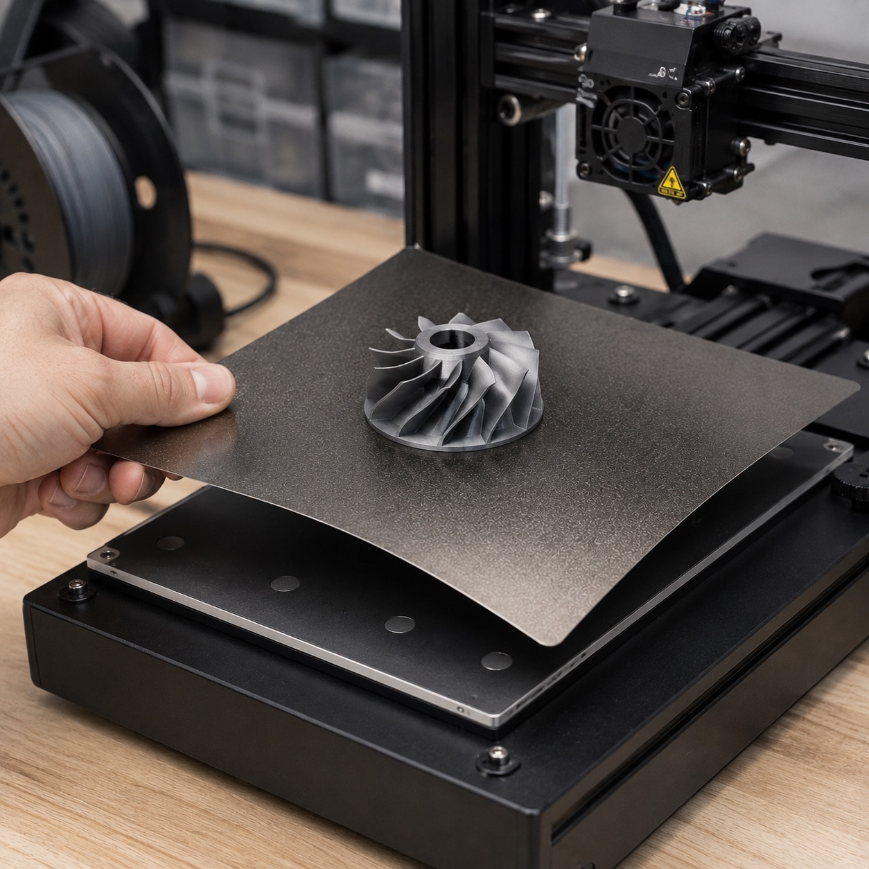 Cama magnética de impresora 3D con lámina flexible extraíble
