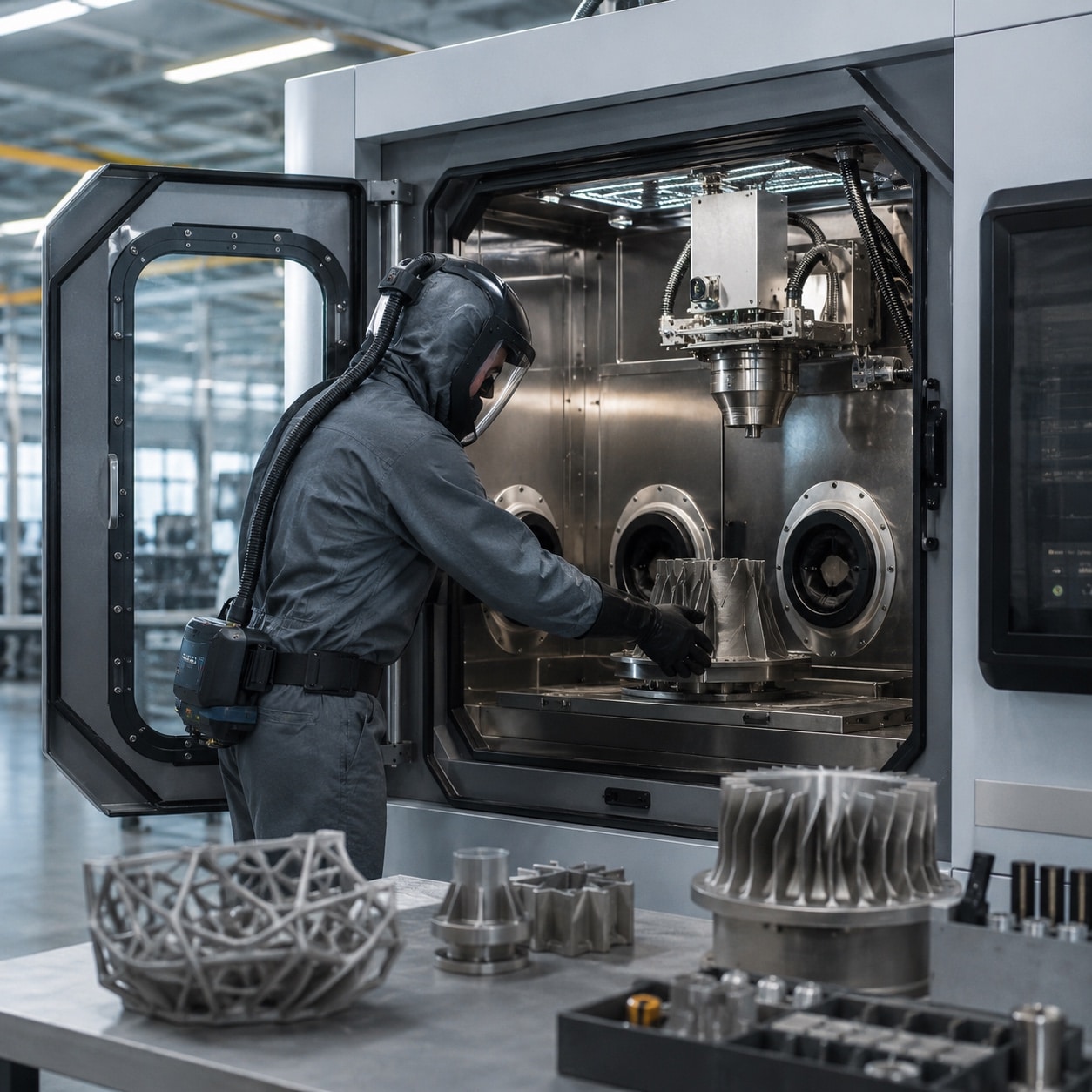 Sistema industrial de impresión 3D de metal y piezas metálicas fabricadas