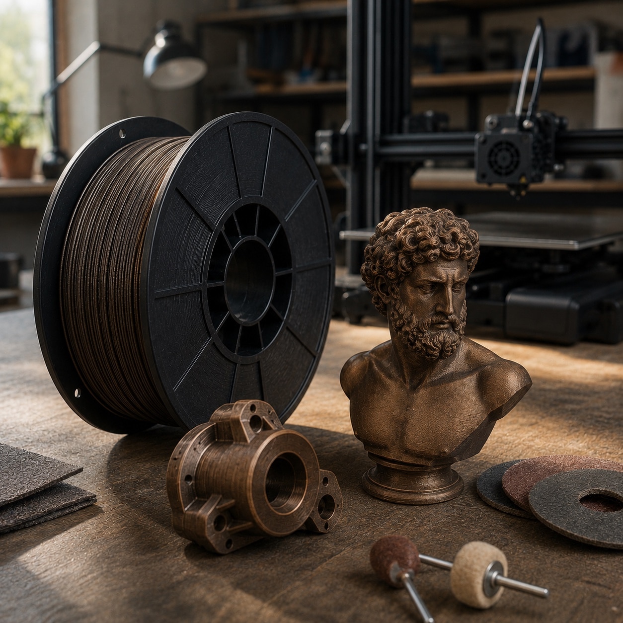 Filamento con fibra de carbono y piezas rígidas impresas en 3D