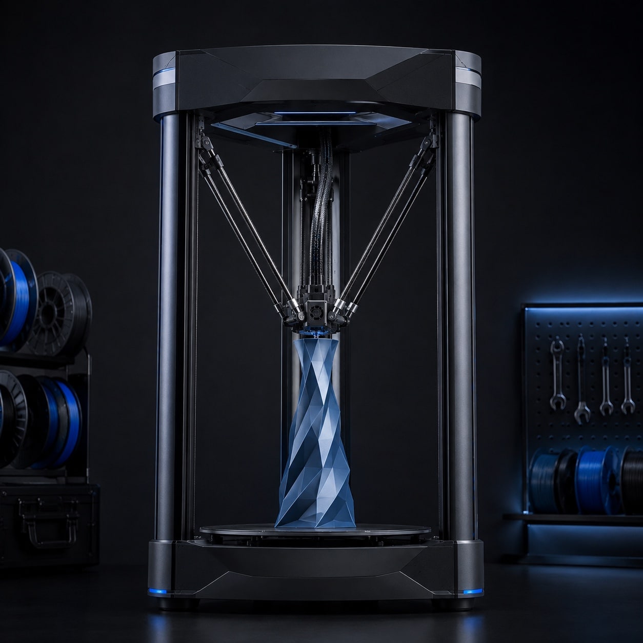 Impresora 3D delta inspirada en el estilo tecnológico de FLSUN