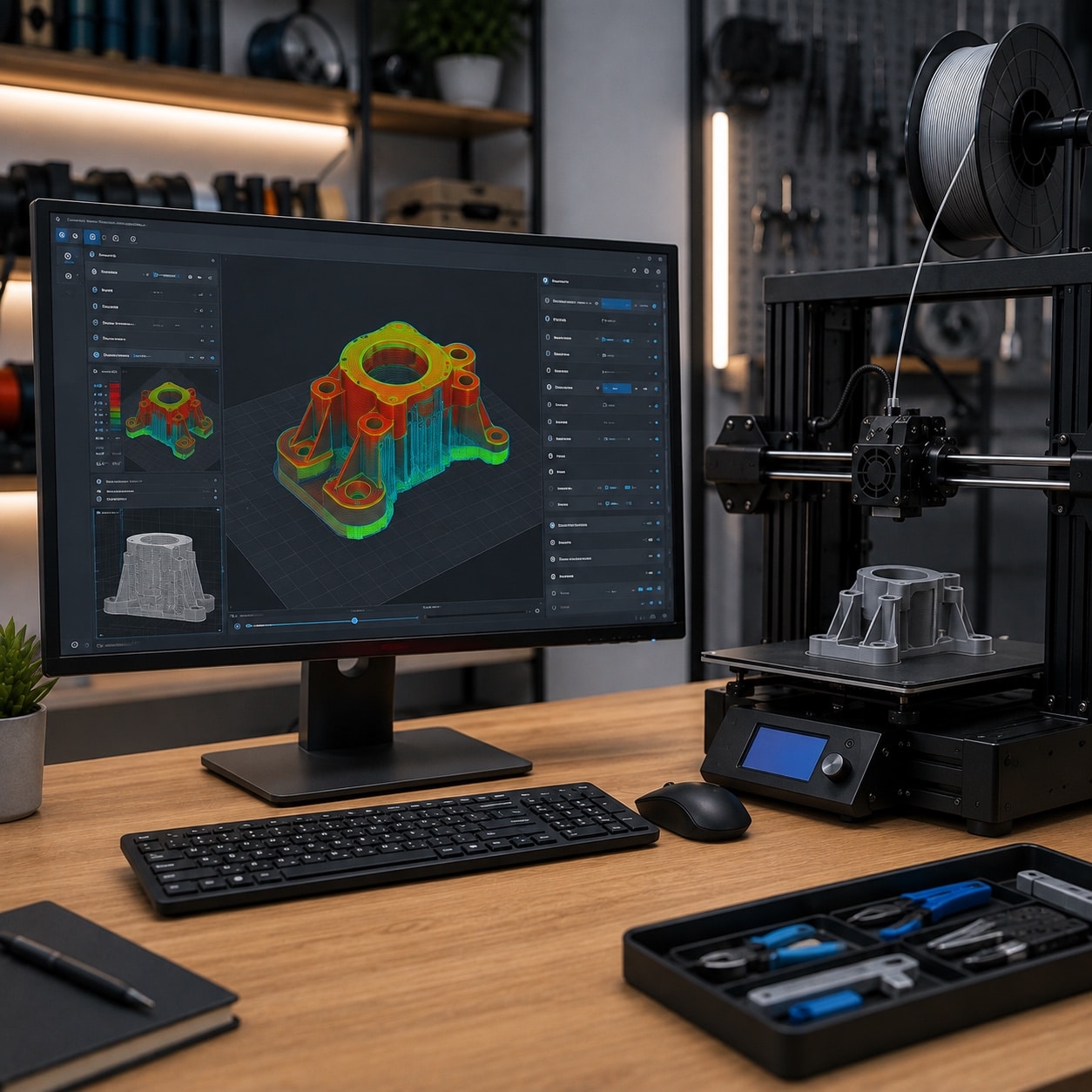 Preparación de una pieza de impresión 3D con un slicer tipo PrusaSlicer