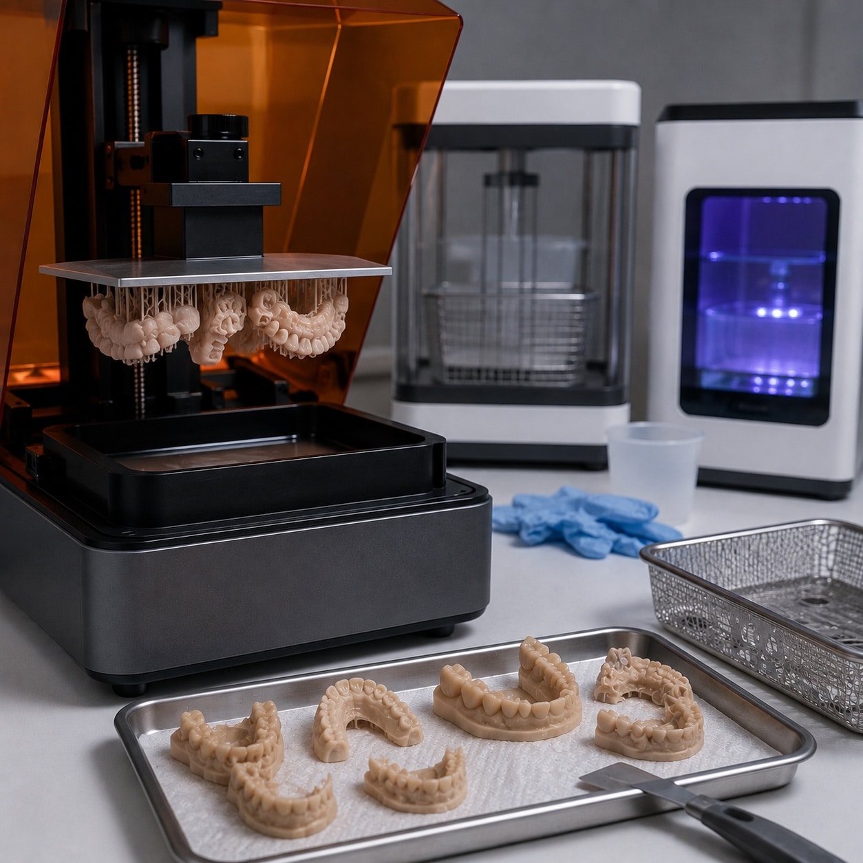 Resina dental y modelos odontológicos fabricados con impresión 3D
