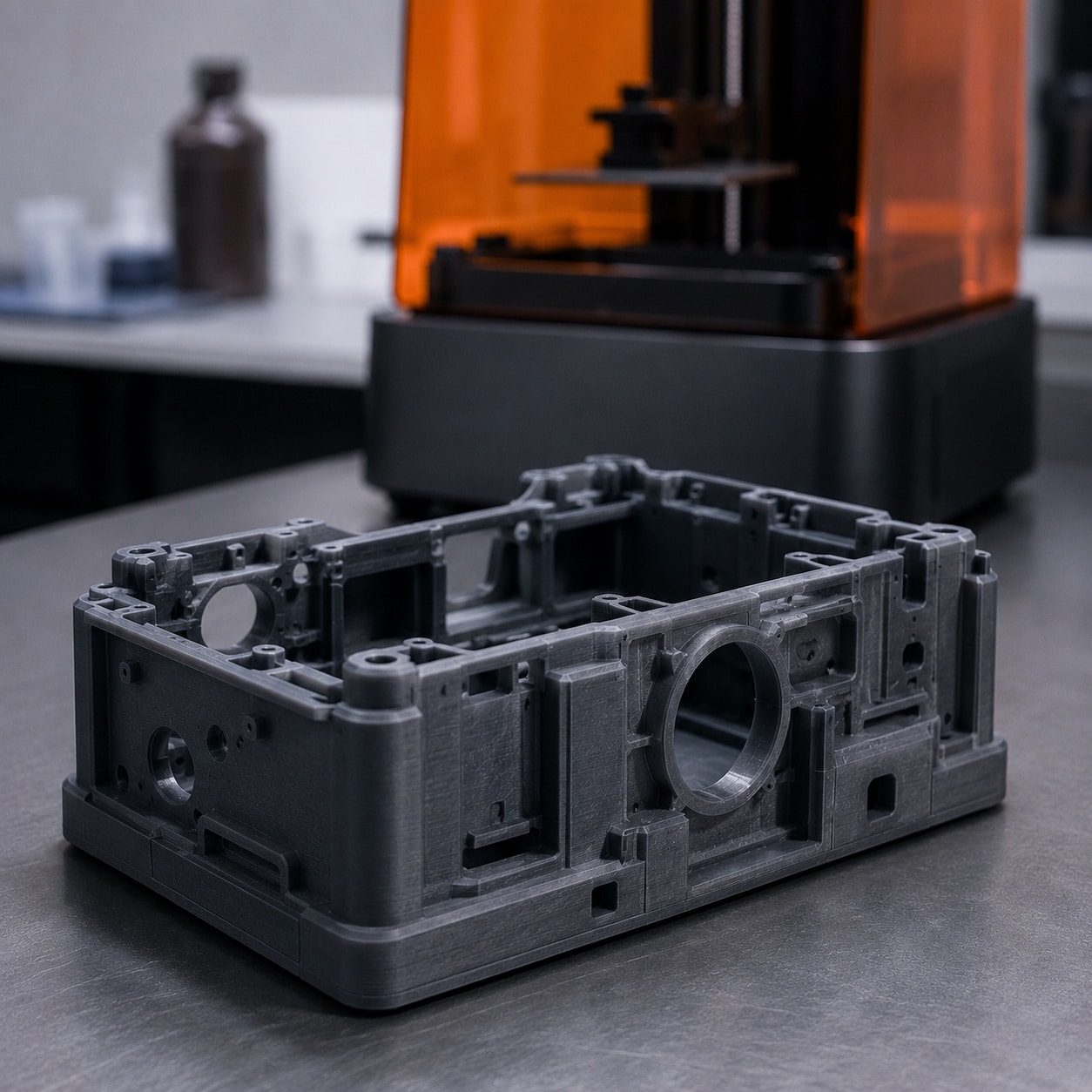 Pieza funcional impresa con resina Tough para impresión 3D