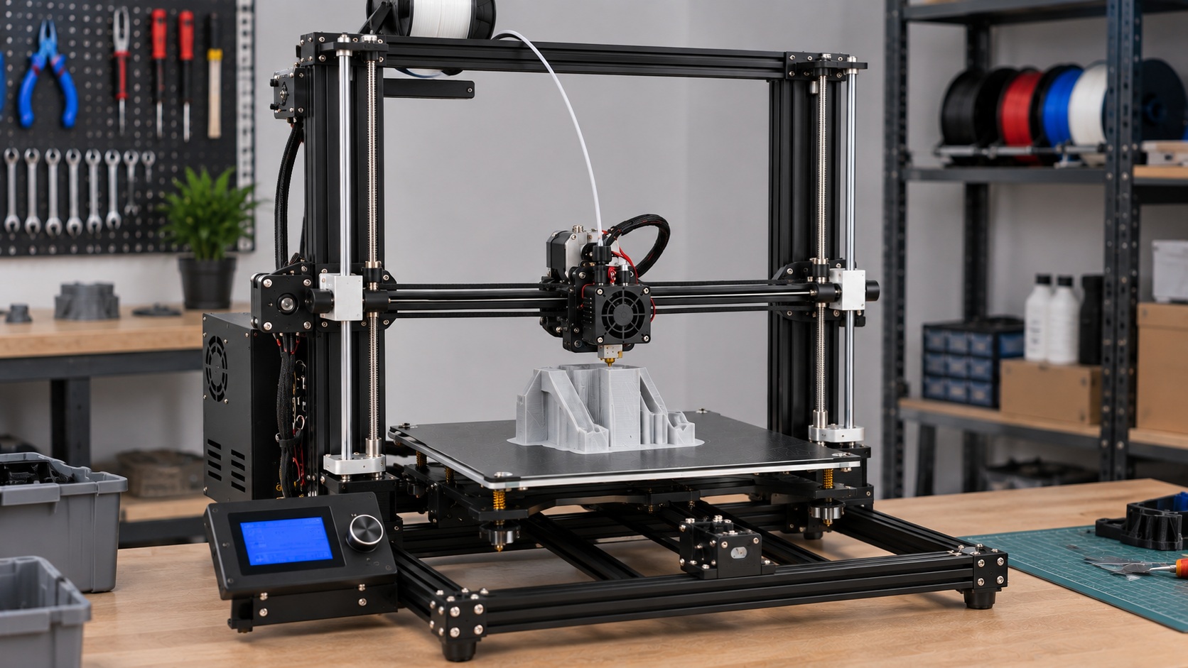 Anet A8 Plus durante una impresión 3D