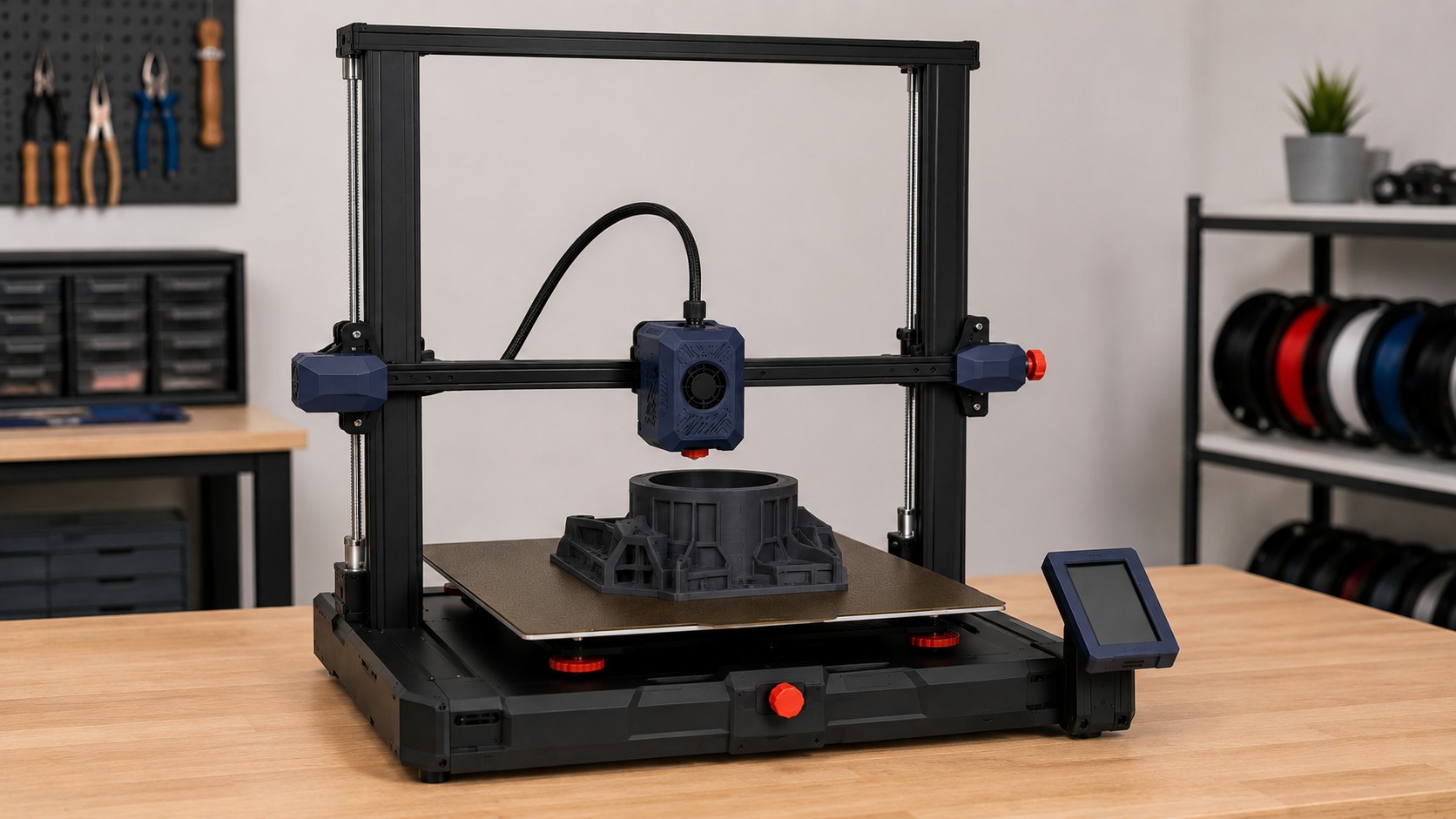 Anycubic Kobra 2 Plus durante una impresión