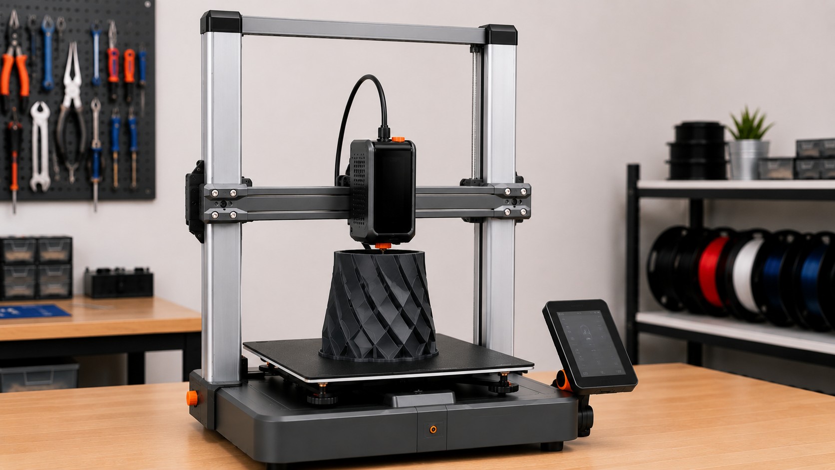 Anycubic Kobra 3 V2 durante una impresión