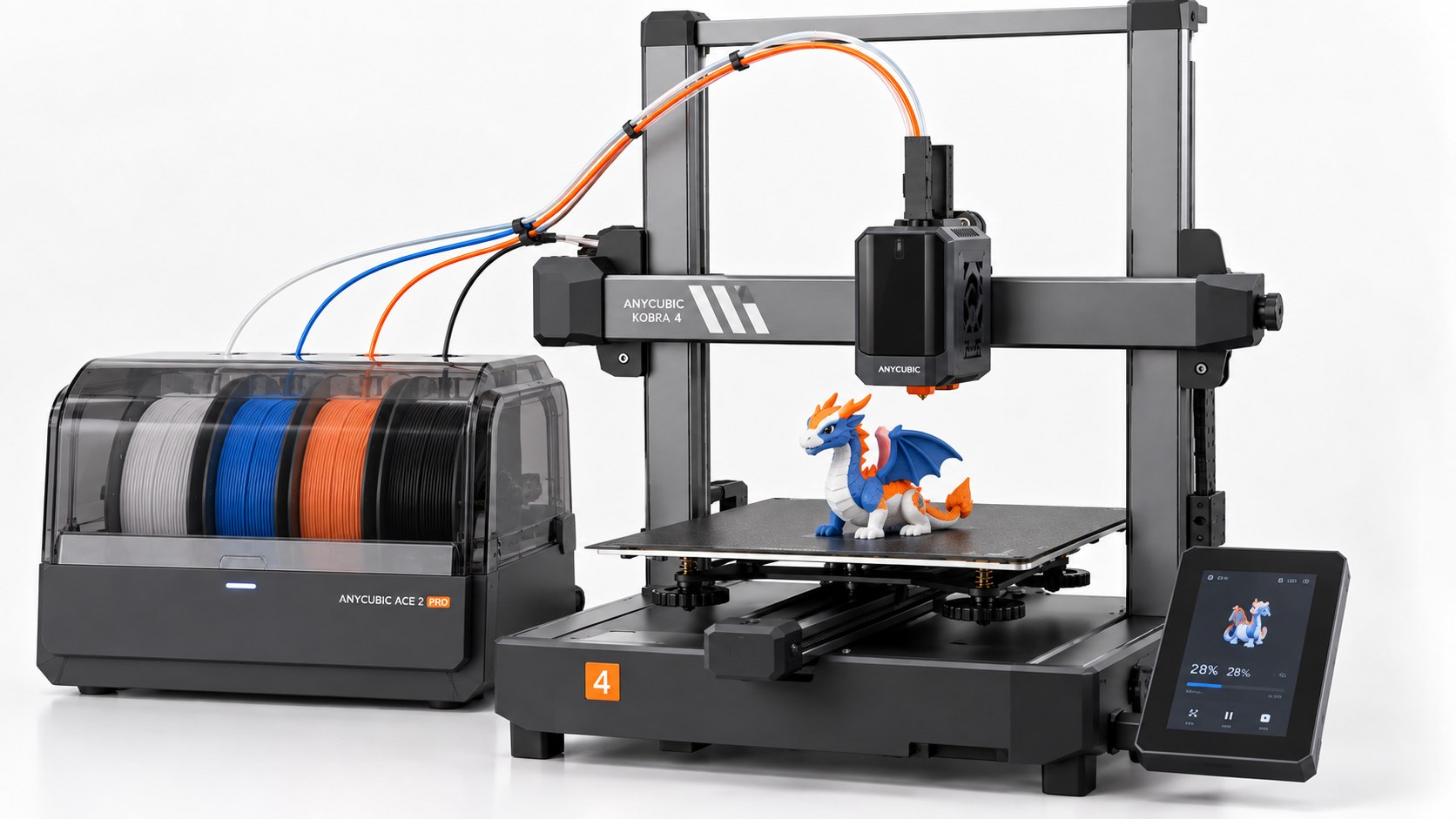 Anycubic Kobra 4 durante una impresión