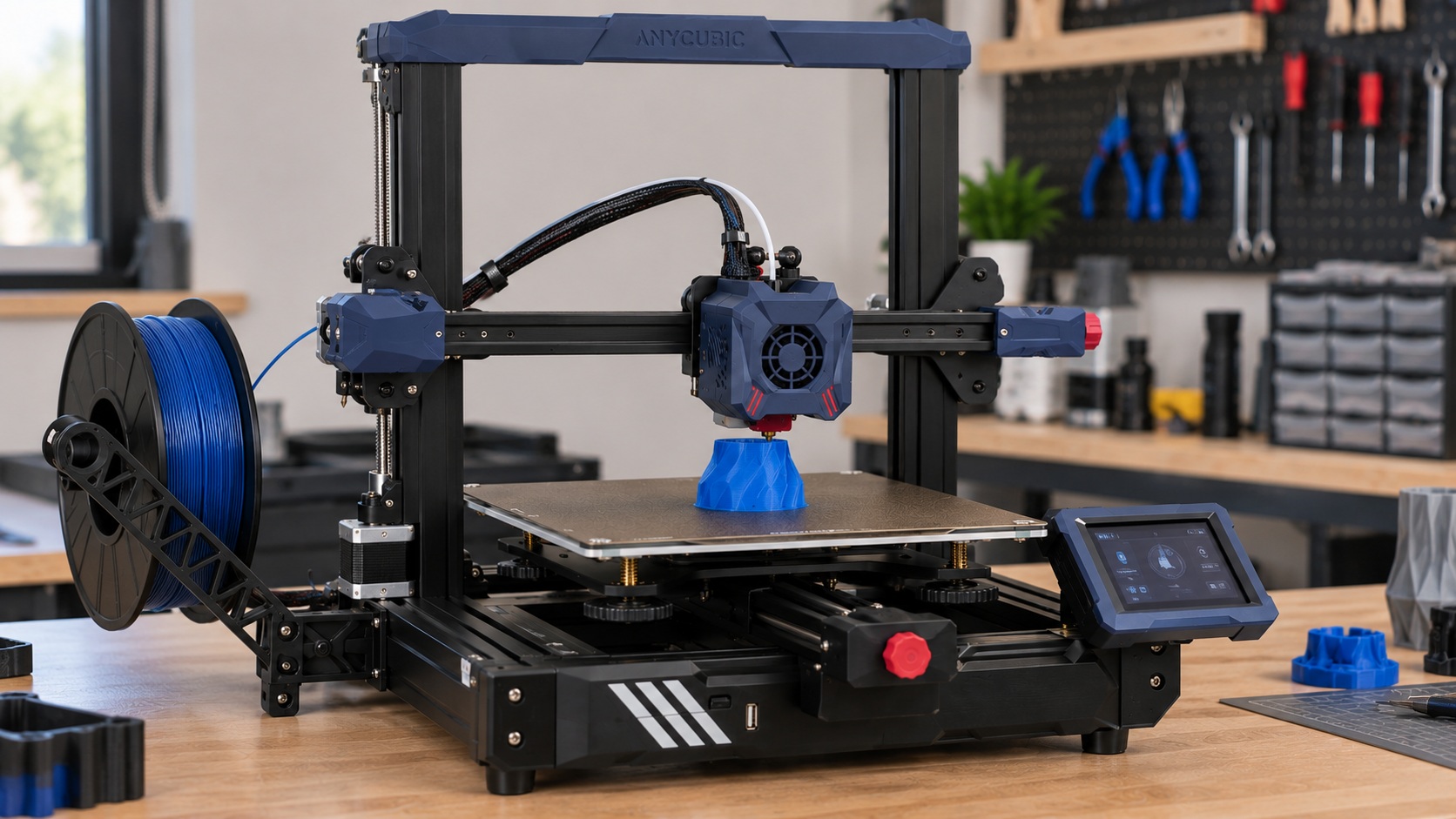 Anycubic Kobra durante una impresión 3D