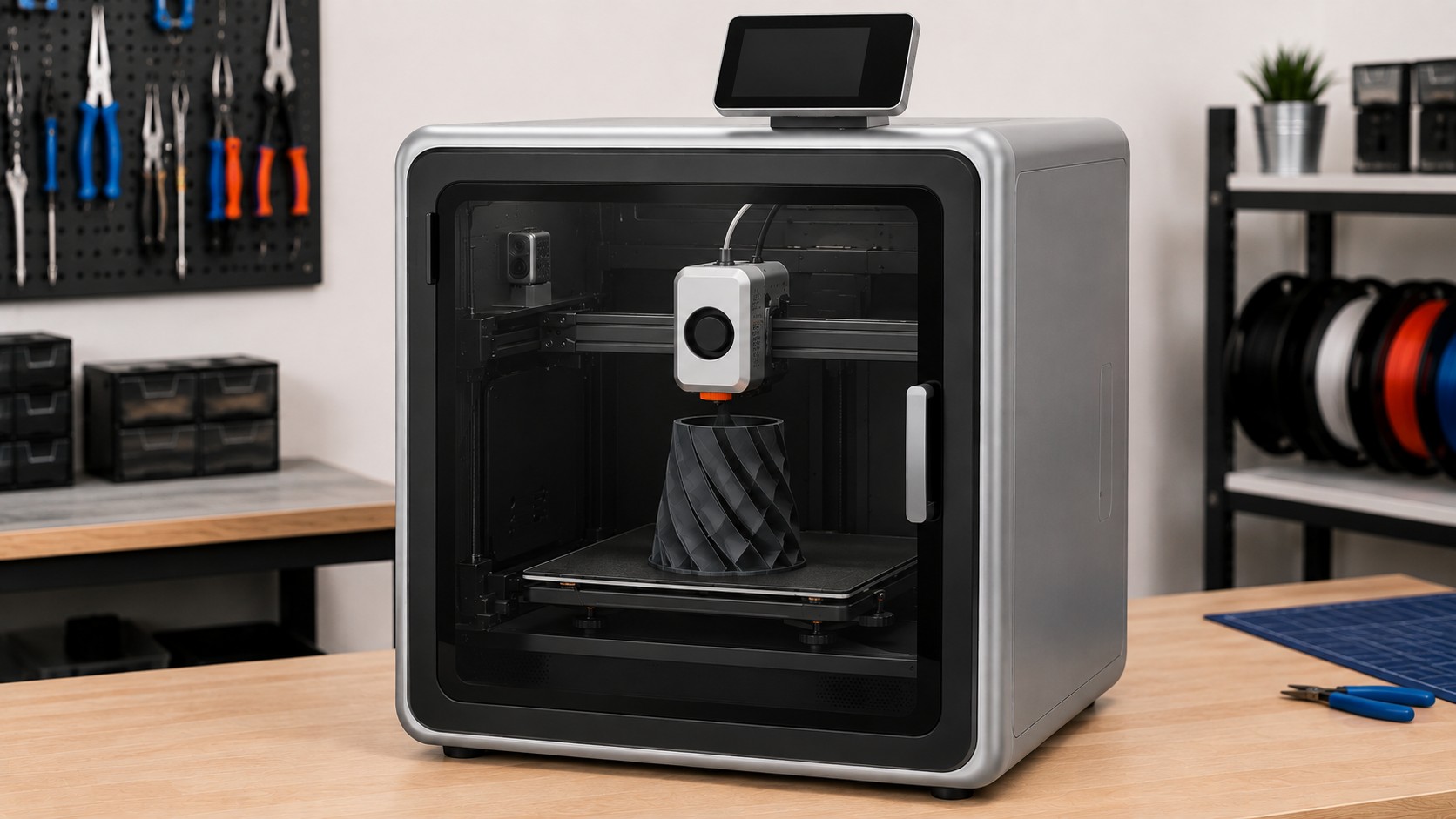 Anycubic Kobra S1 durante una impresión