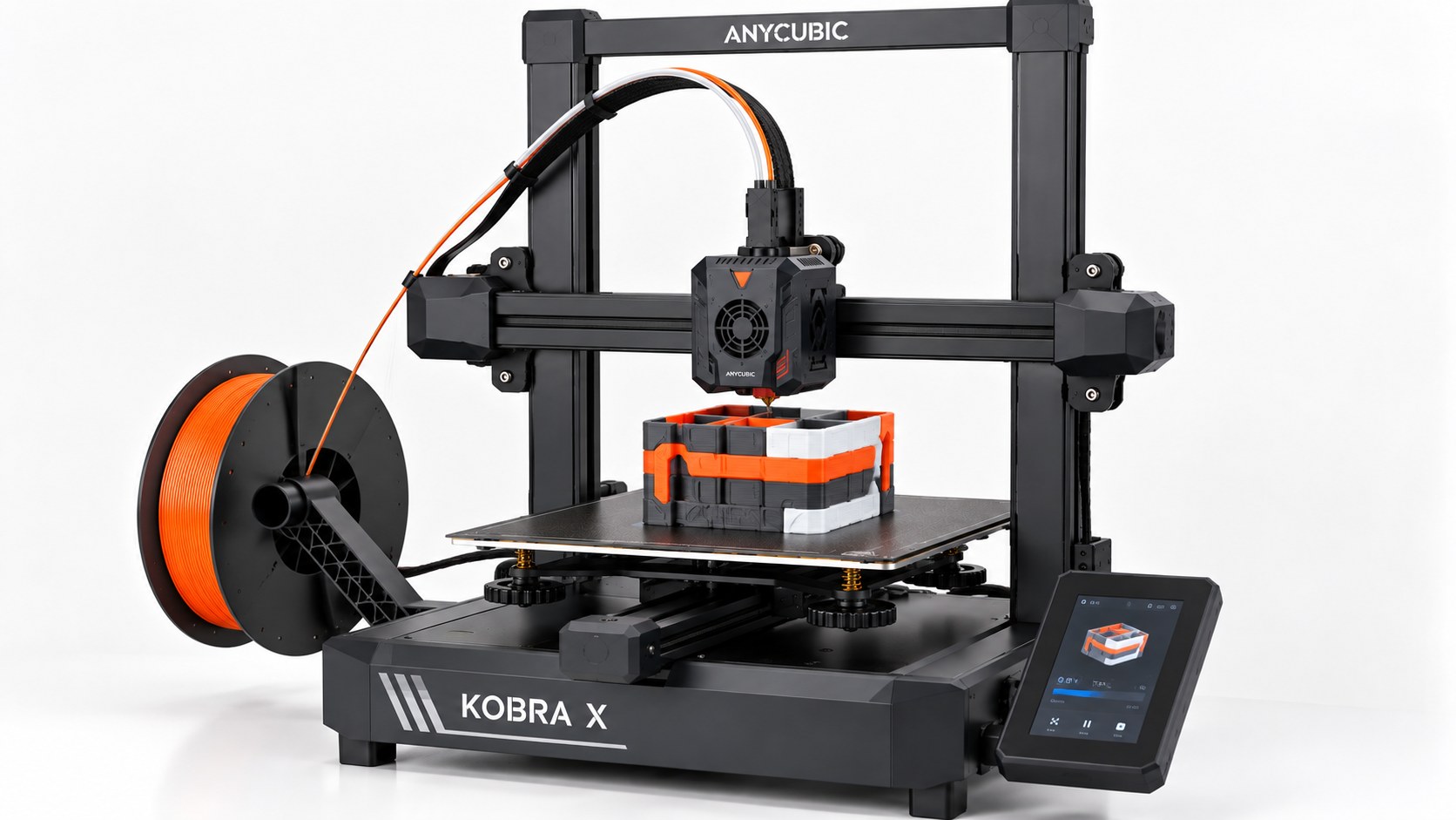 Anycubic Kobra X durante una impresión