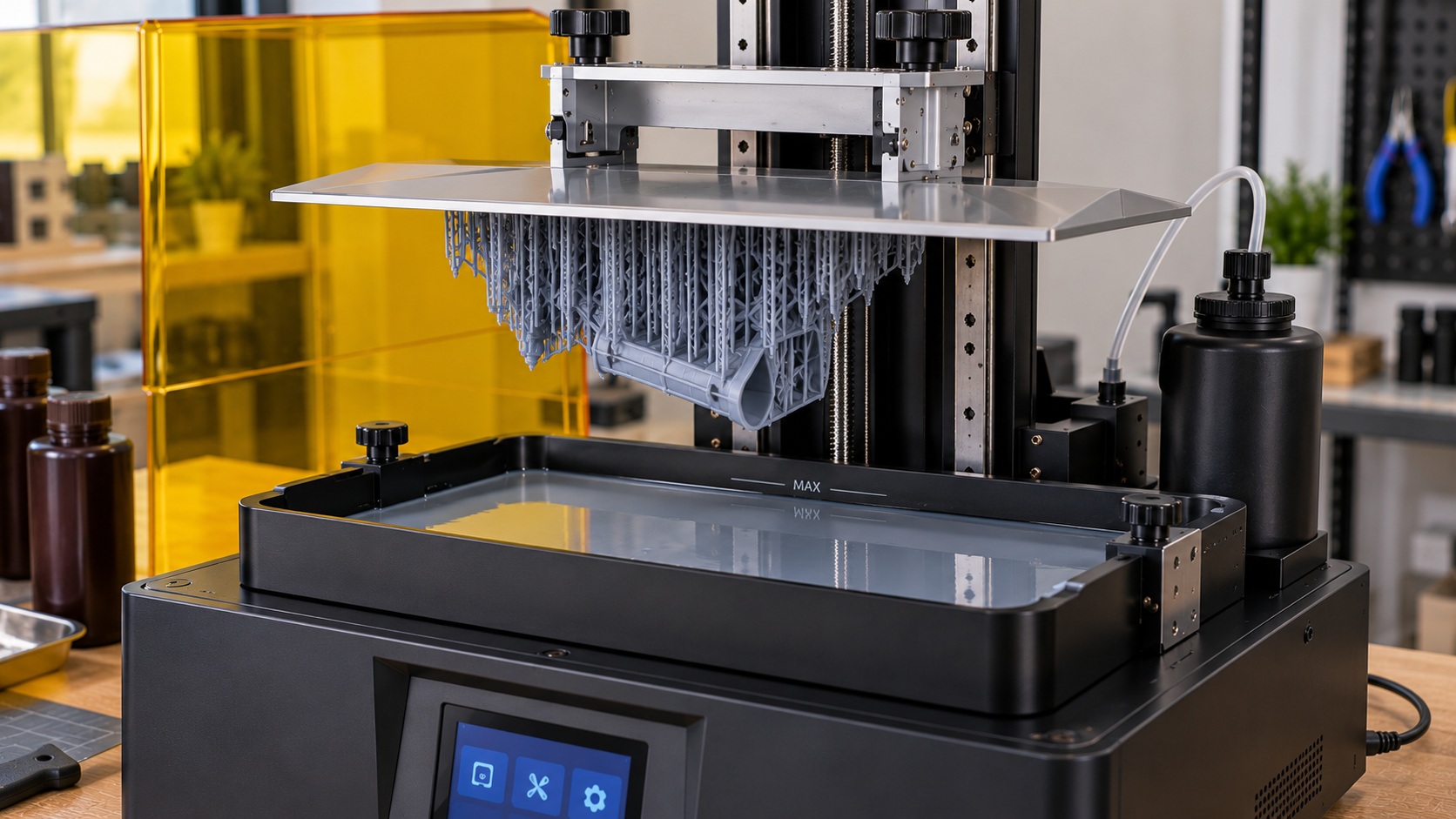 Sistema de rellenado automático de resina de la Photon M3 Max.
