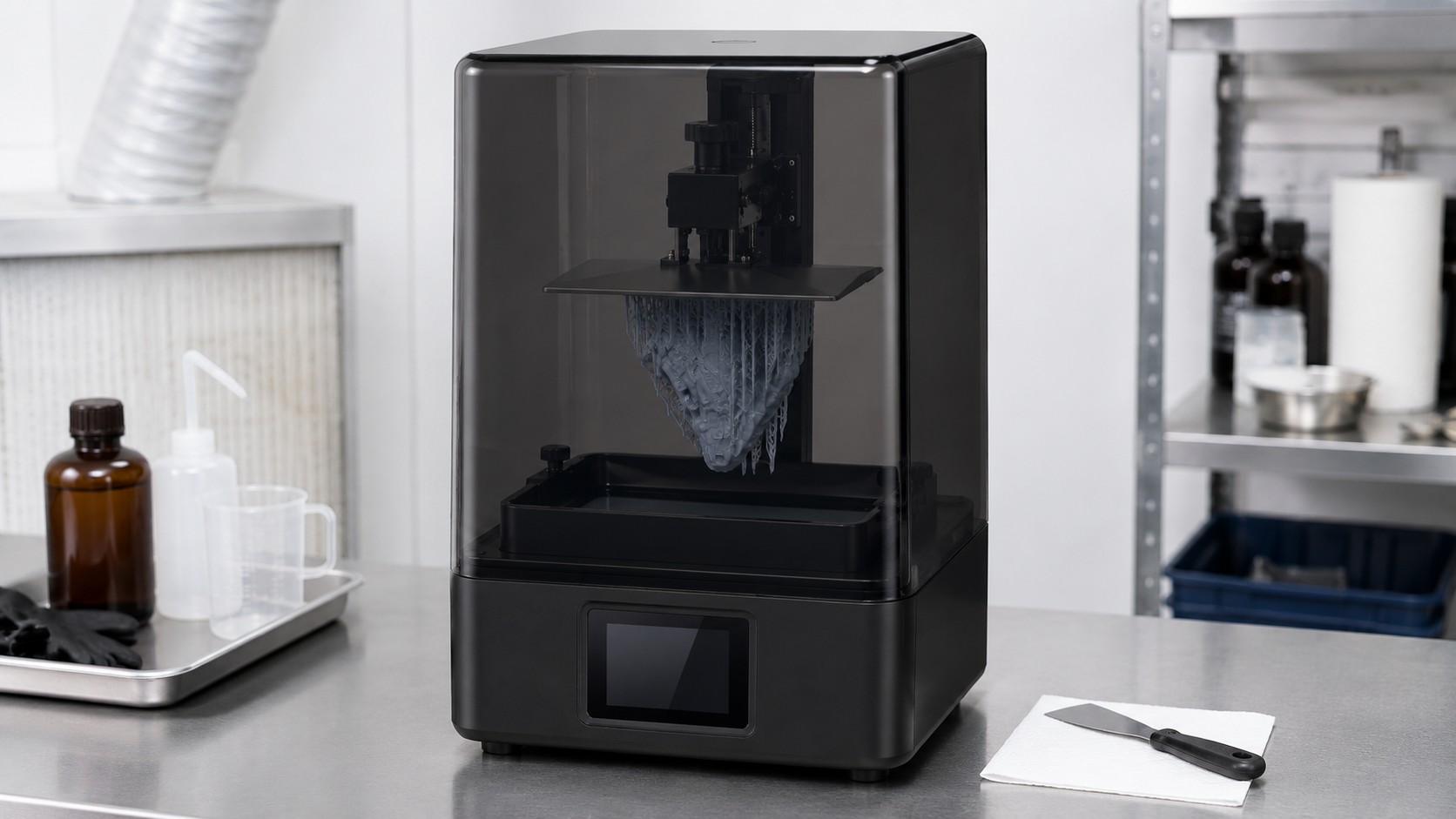 Anycubic Photon Mono 4 imprimiendo miniaturas de resina