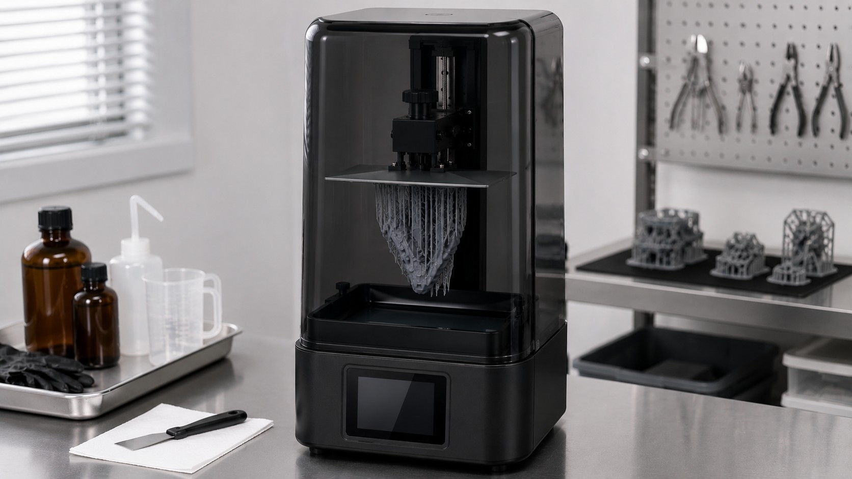 Anycubic Photon Mono 4 Ultra durante una impresión