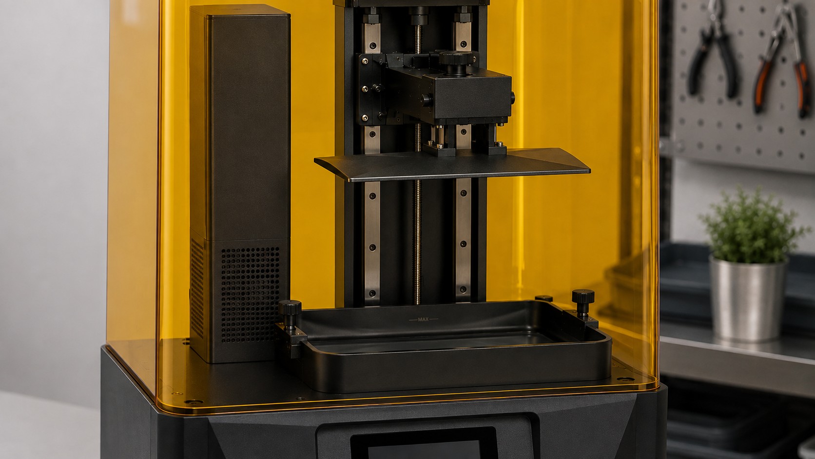 Detalle de control de temperatura de la resina en la Anycubic Photon Mono M5s Pro