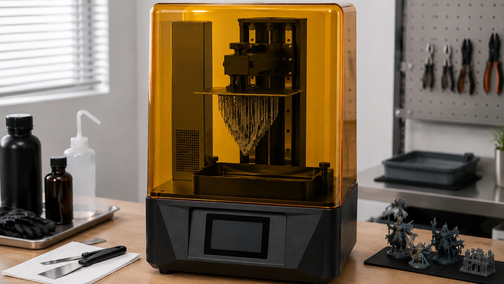 Anycubic Photon Mono M5s Pro durante una impresión