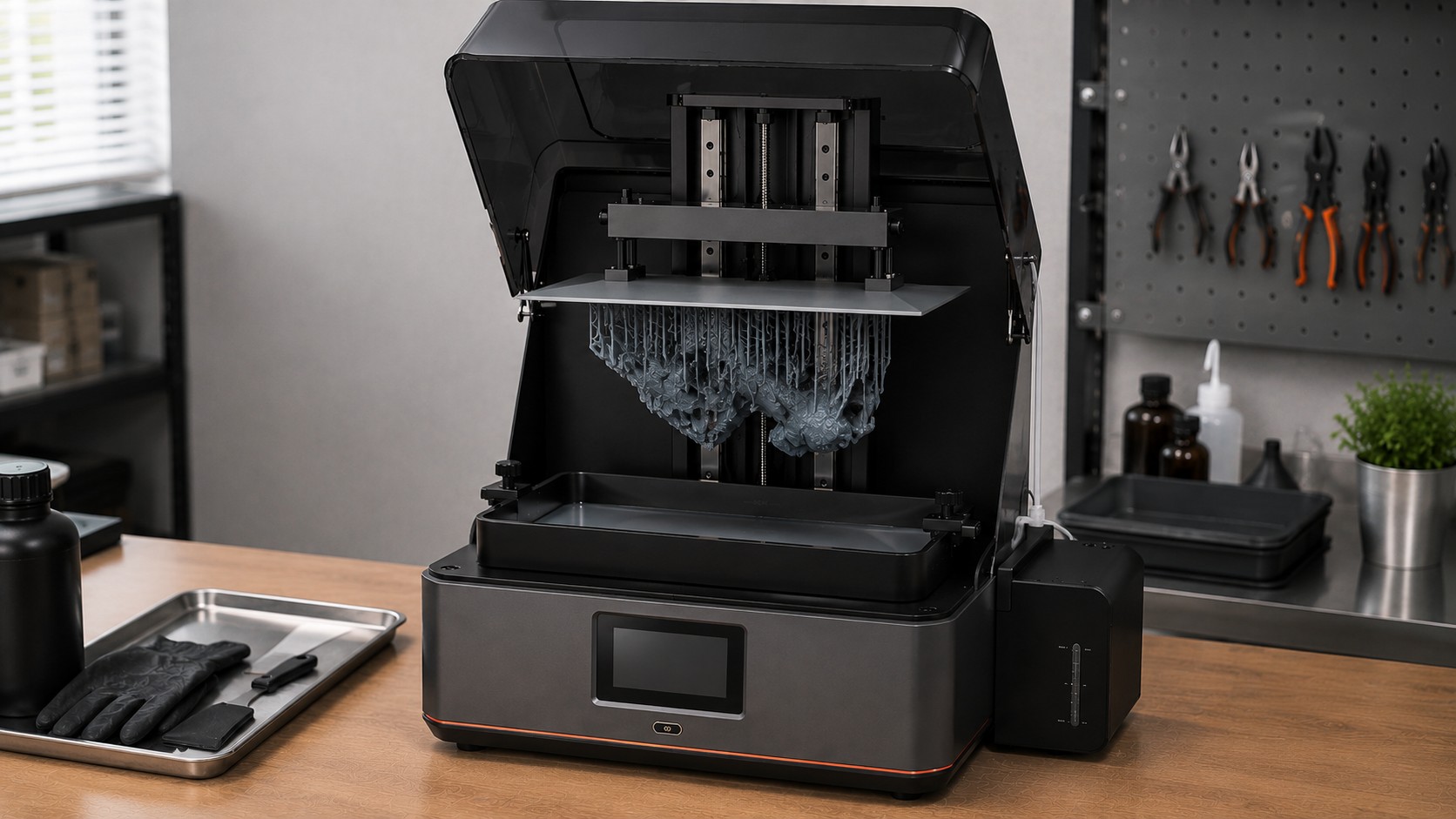 Anycubic Photon Mono M7 Max durante una impresión