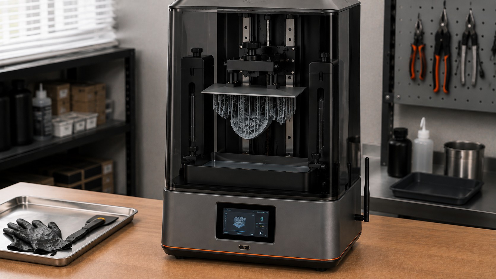 Anycubic Photon Mono M7 Pro durante una impresión