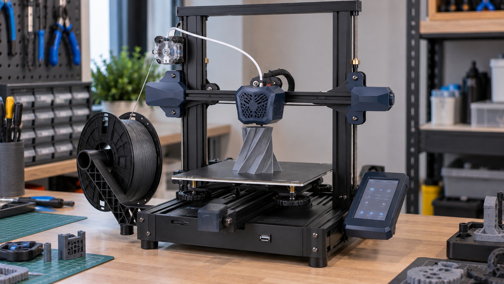 Anycubic Vyper imprimiendo una pieza funcional en PLA.