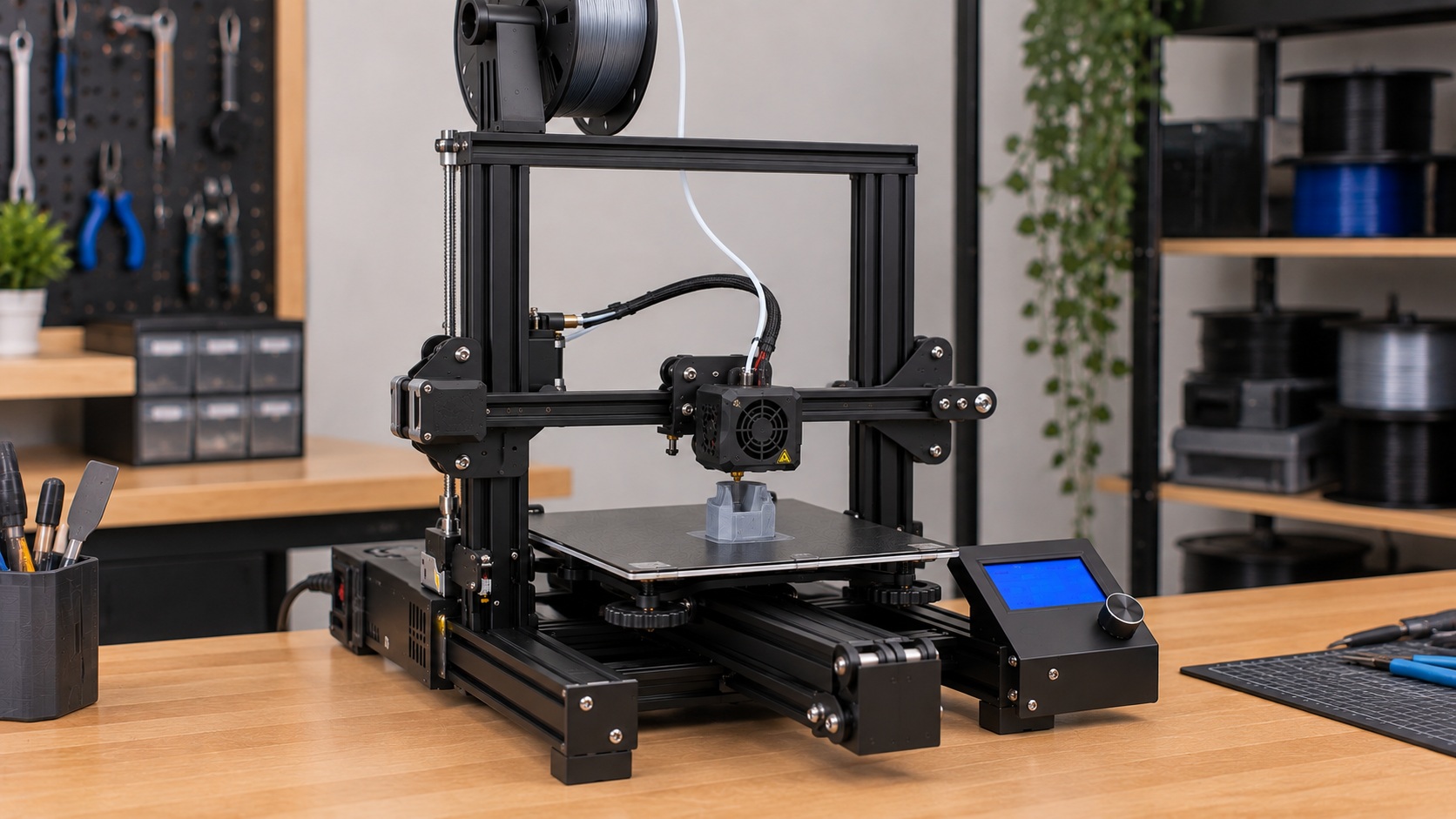 Creality Ender-3 Pro imprimiendo una pieza funcional.