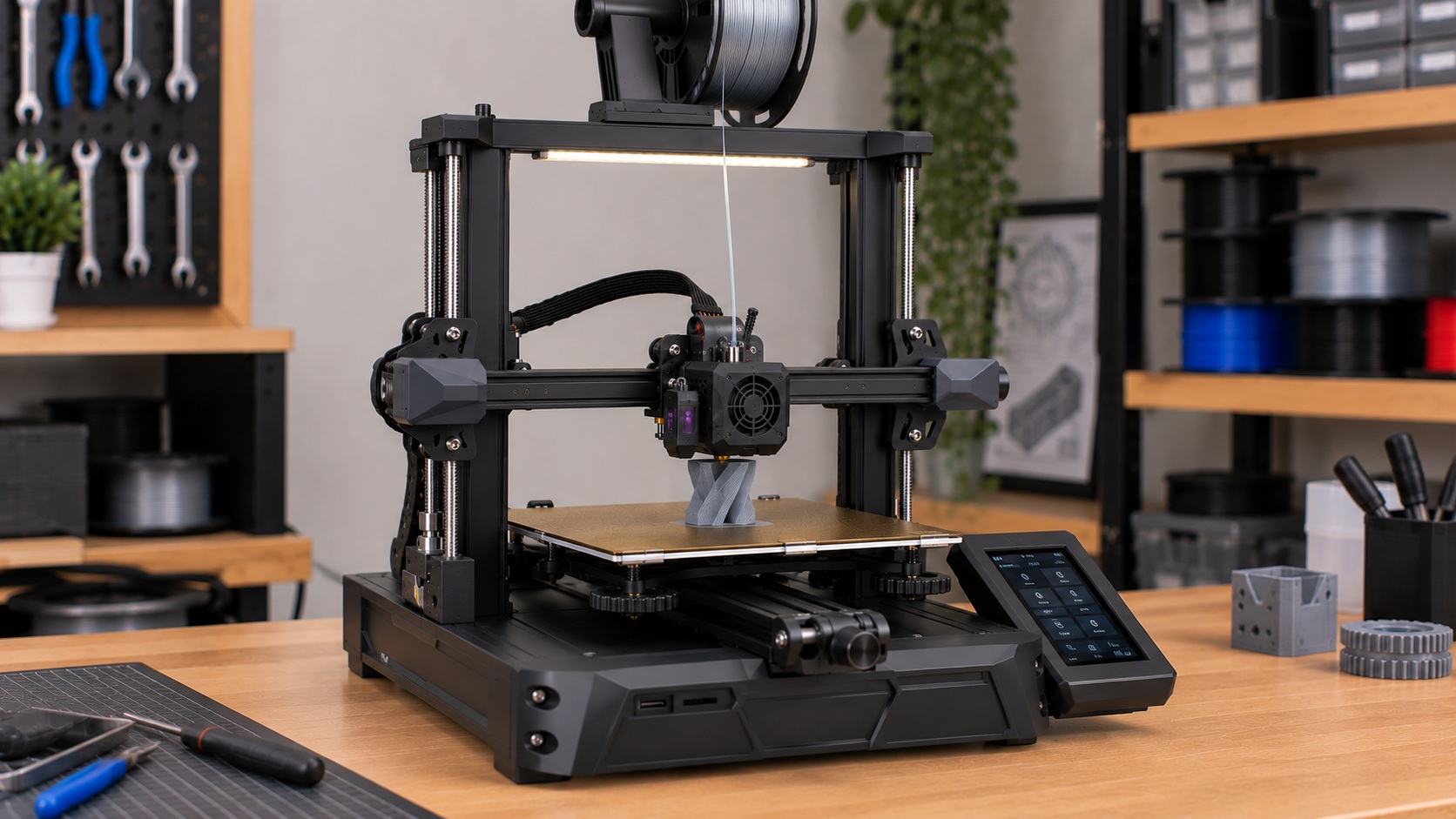 Creality Ender-3 S1 Pro imprimiendo una pieza técnica.