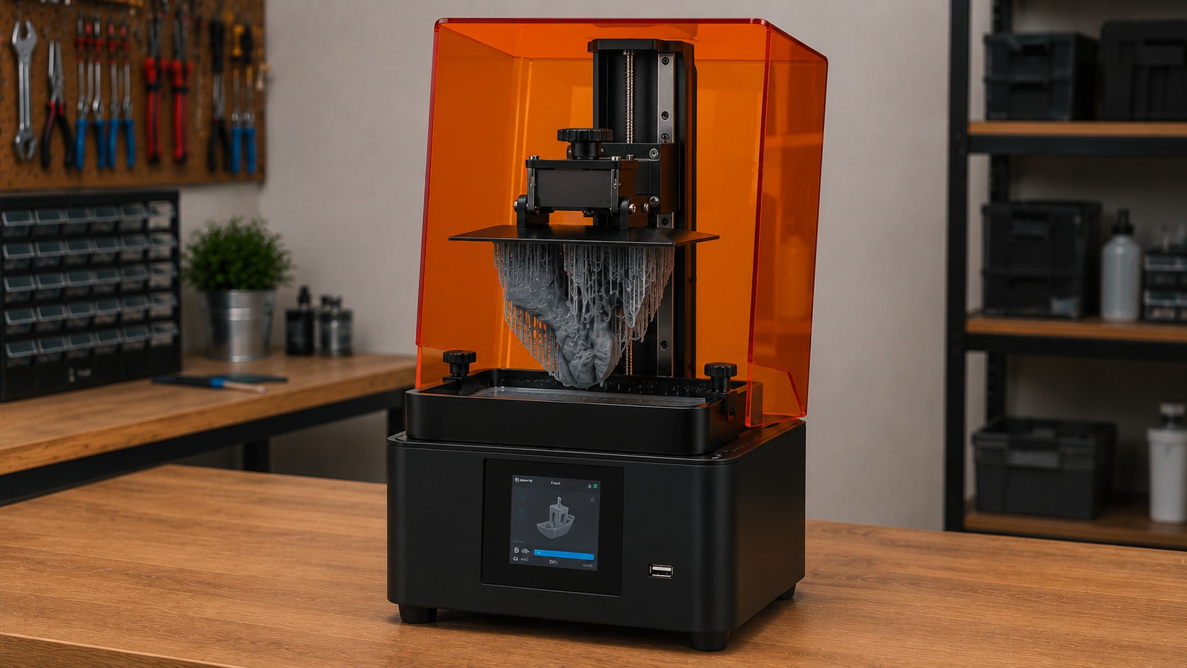 Creality HALOT R6 imprimiendo modelos de resina