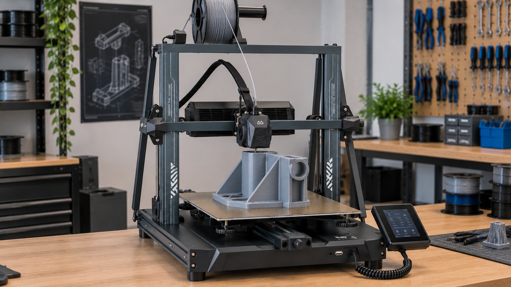Elegoo Neptune 4 Max imprimiendo una pieza grande en PLA.