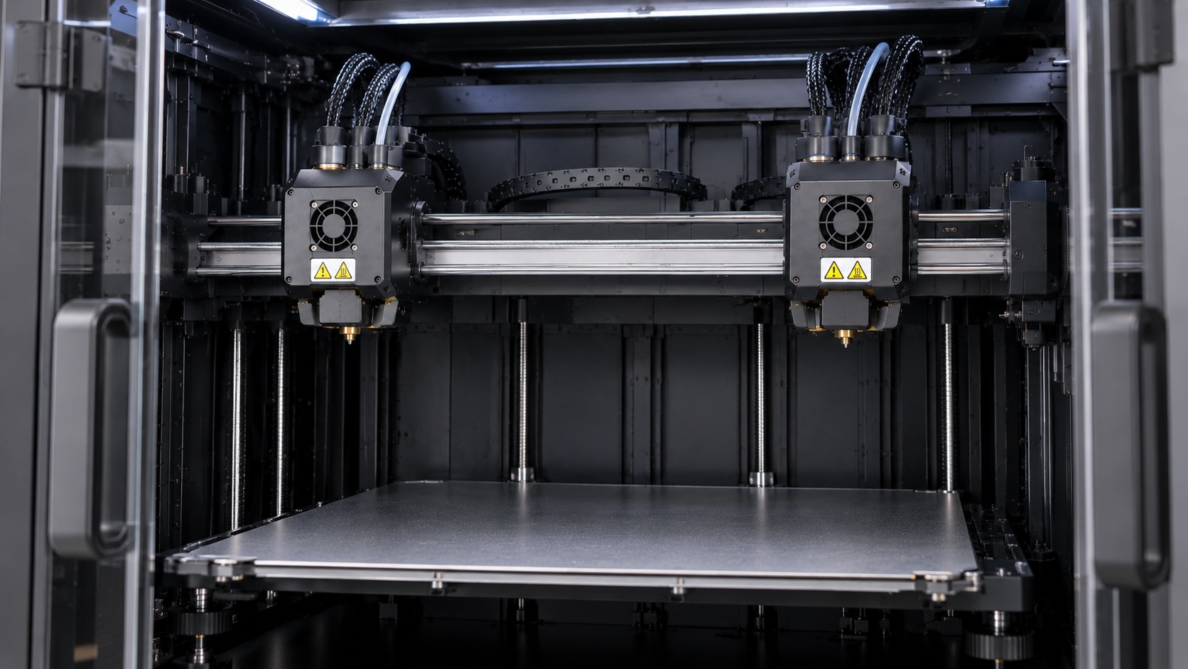 Sistema IDEX de doble cabezal independiente de la Flashforge Creator 4.
