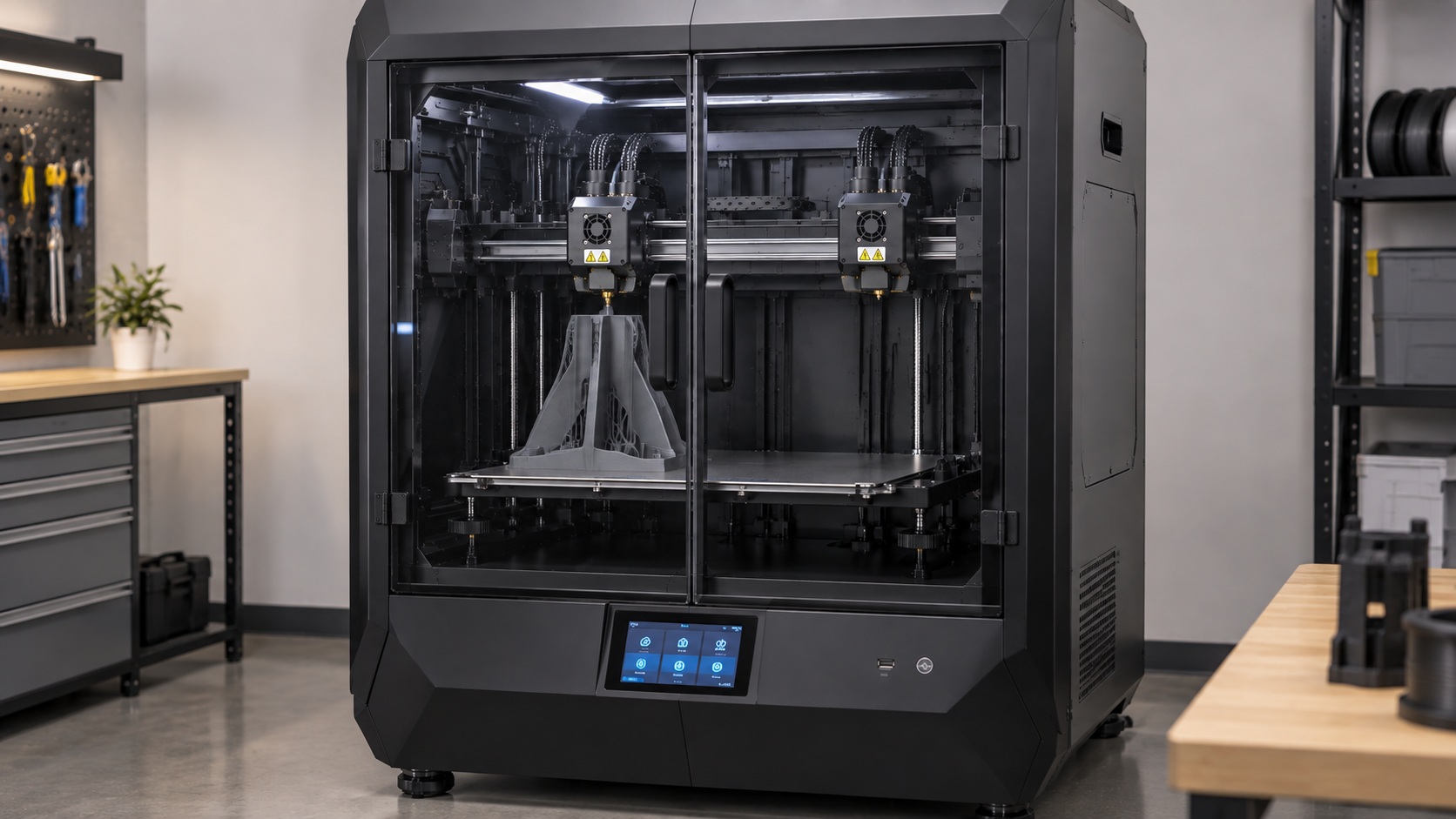 Flashforge Creator 4 imprimiendo una pieza funcional.