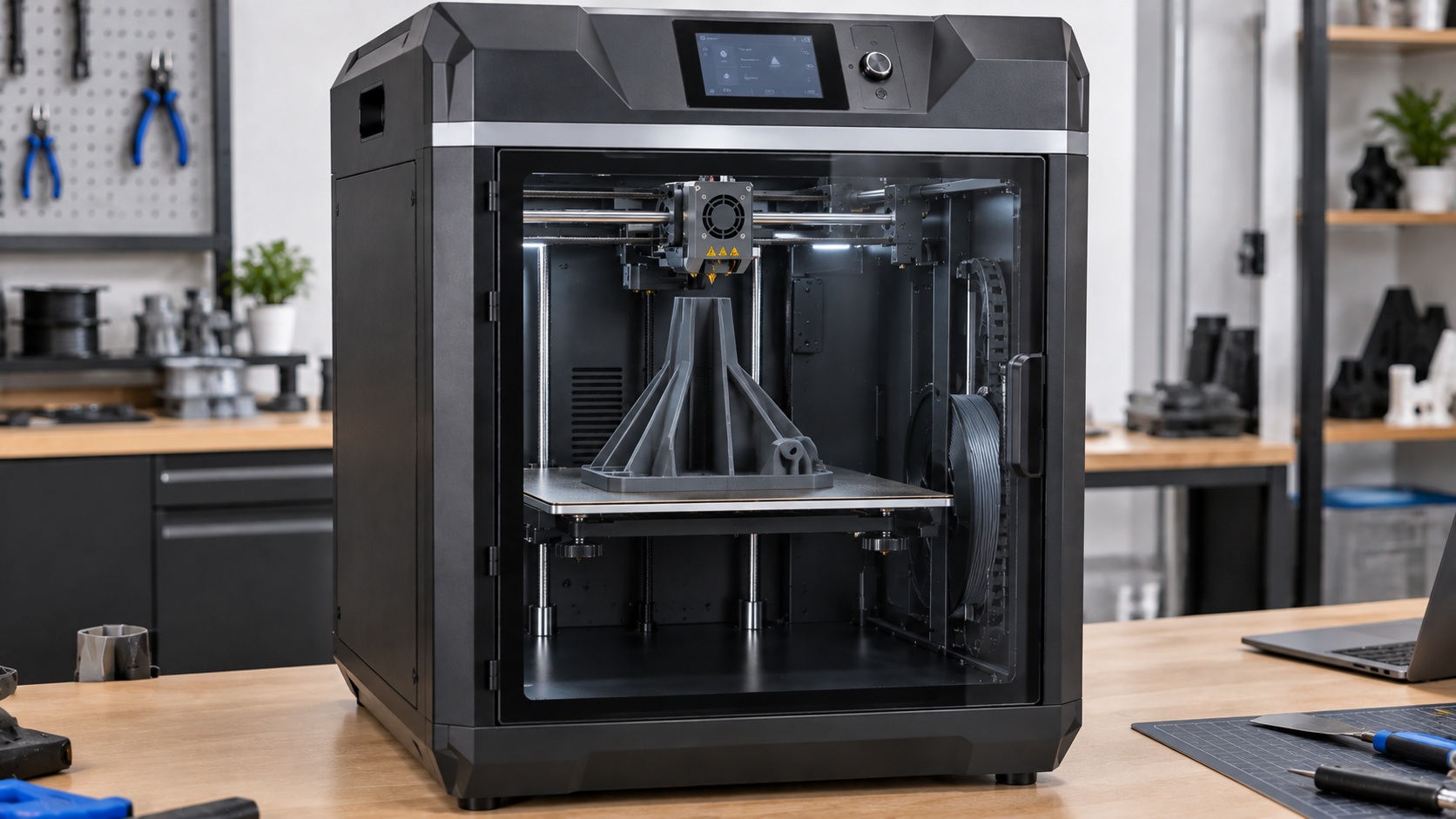 Flashforge Guider 3 imprimiendo una pieza funcional.