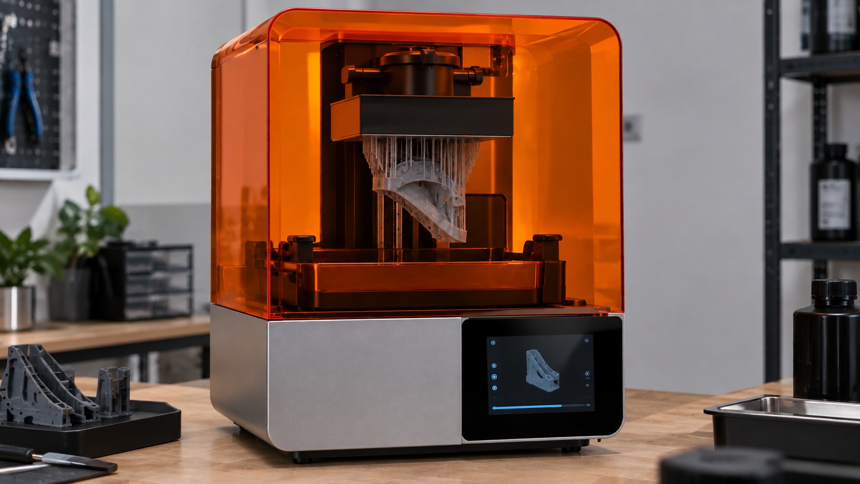 Formlabs Form 4 durante una impresión de resina