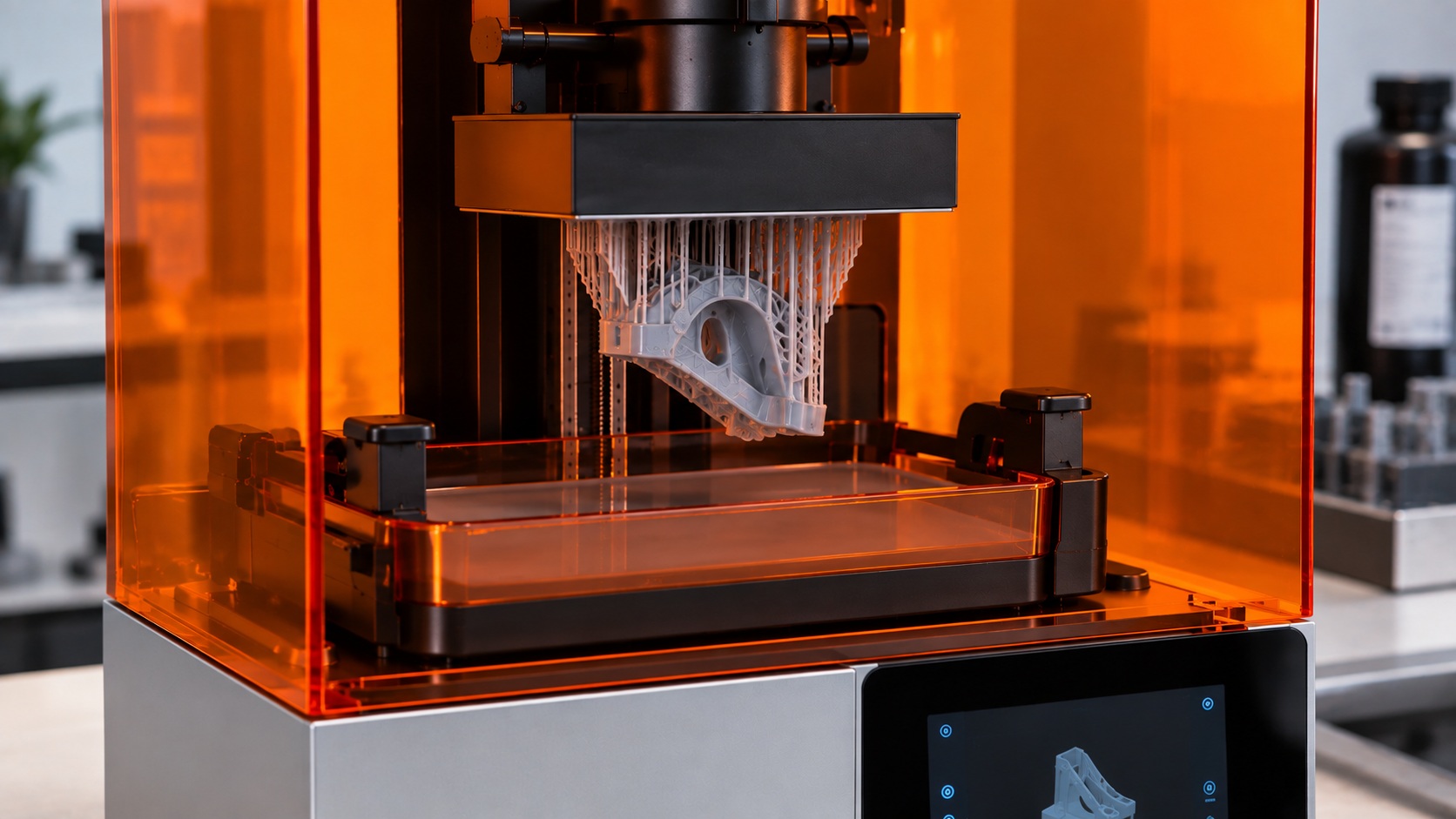 Detalle del sistema de resina de la Formlabs Form 4B