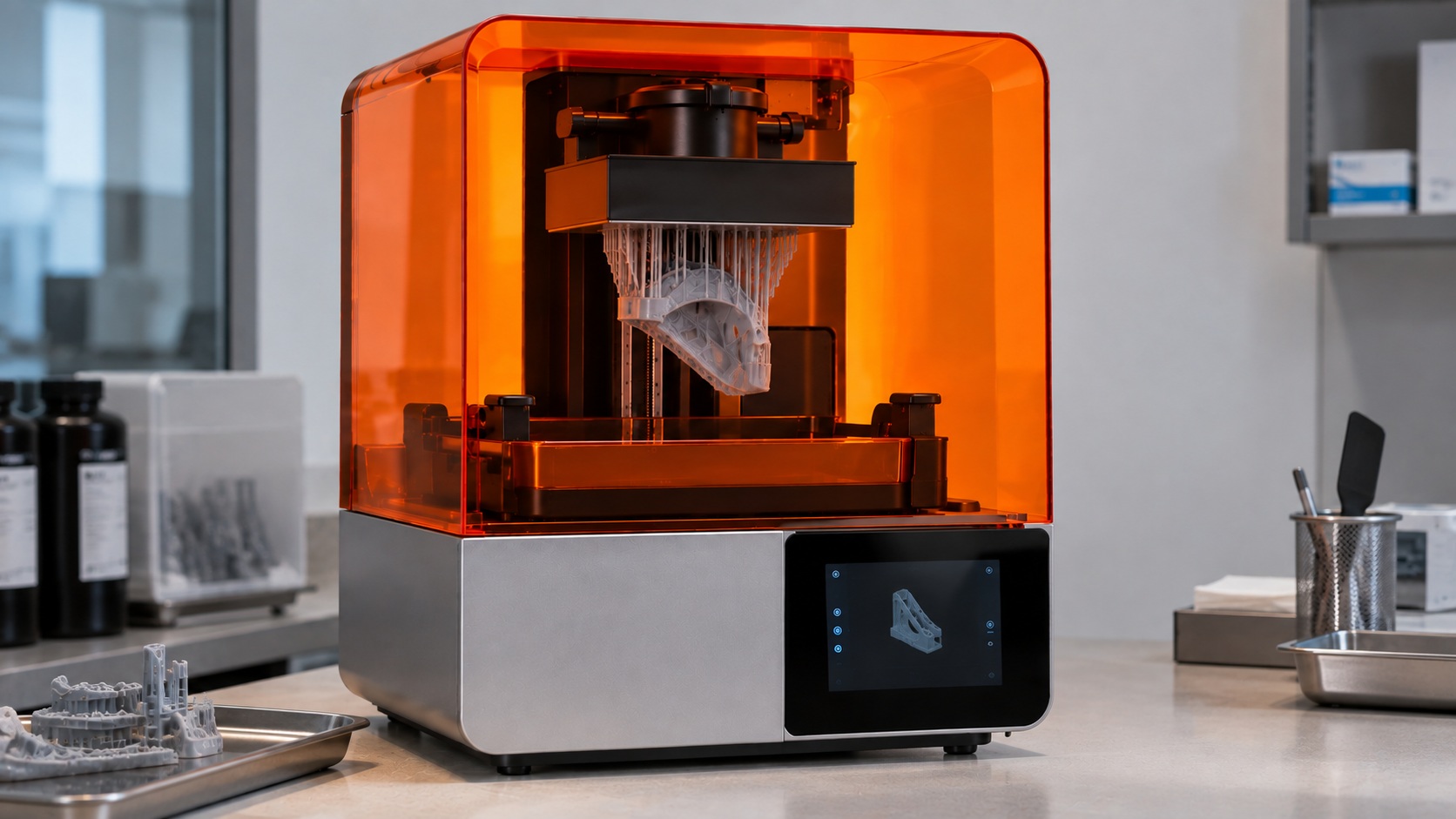 Formlabs Form 4B imprimiendo una pieza médica