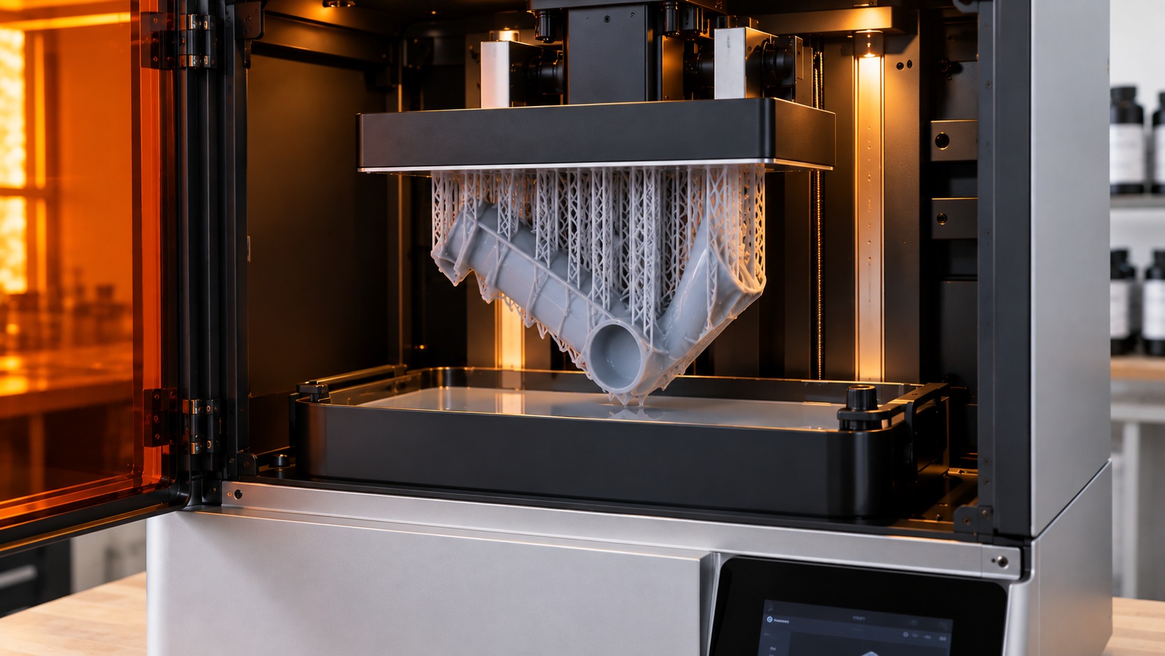 Detalle de la gran cuba de la Formlabs Form 4L