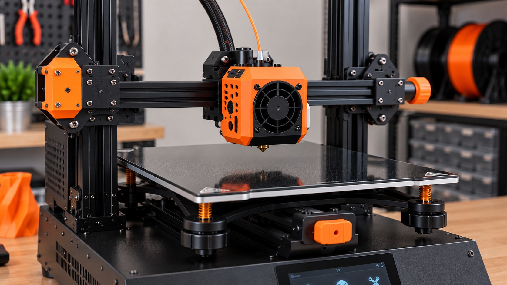 Detalle del extrusor directo Dual Drive de la Hellbot Magna SE.