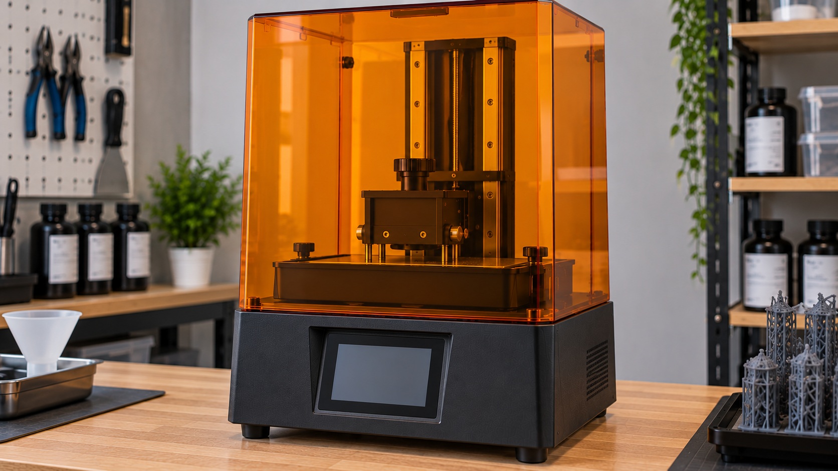 Phrozen Sonic Mighty 8K durante una impresión de resina