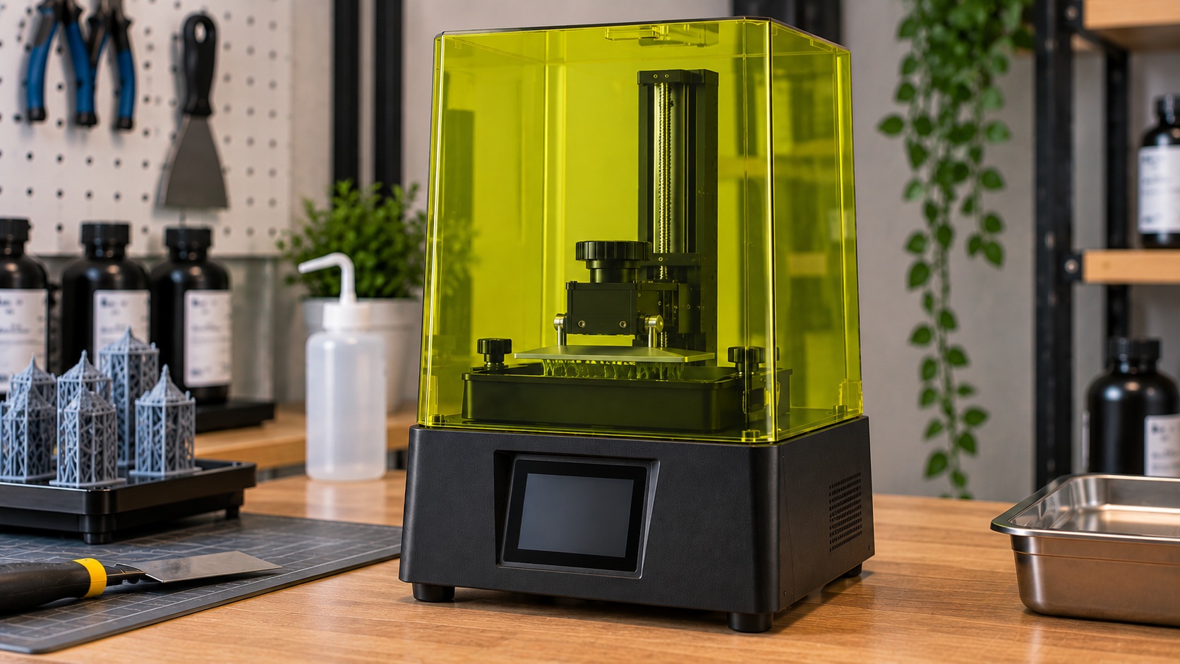 Phrozen Sonic Mini 8K S durante una impresión de resina