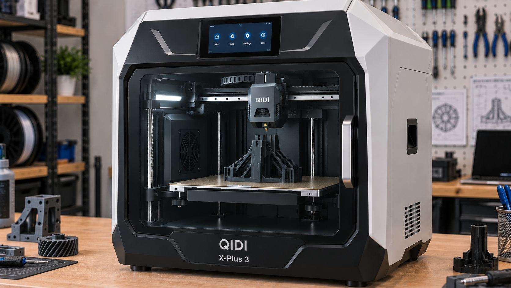 QIDI X-Plus 3 imprimiendo una pieza funcional