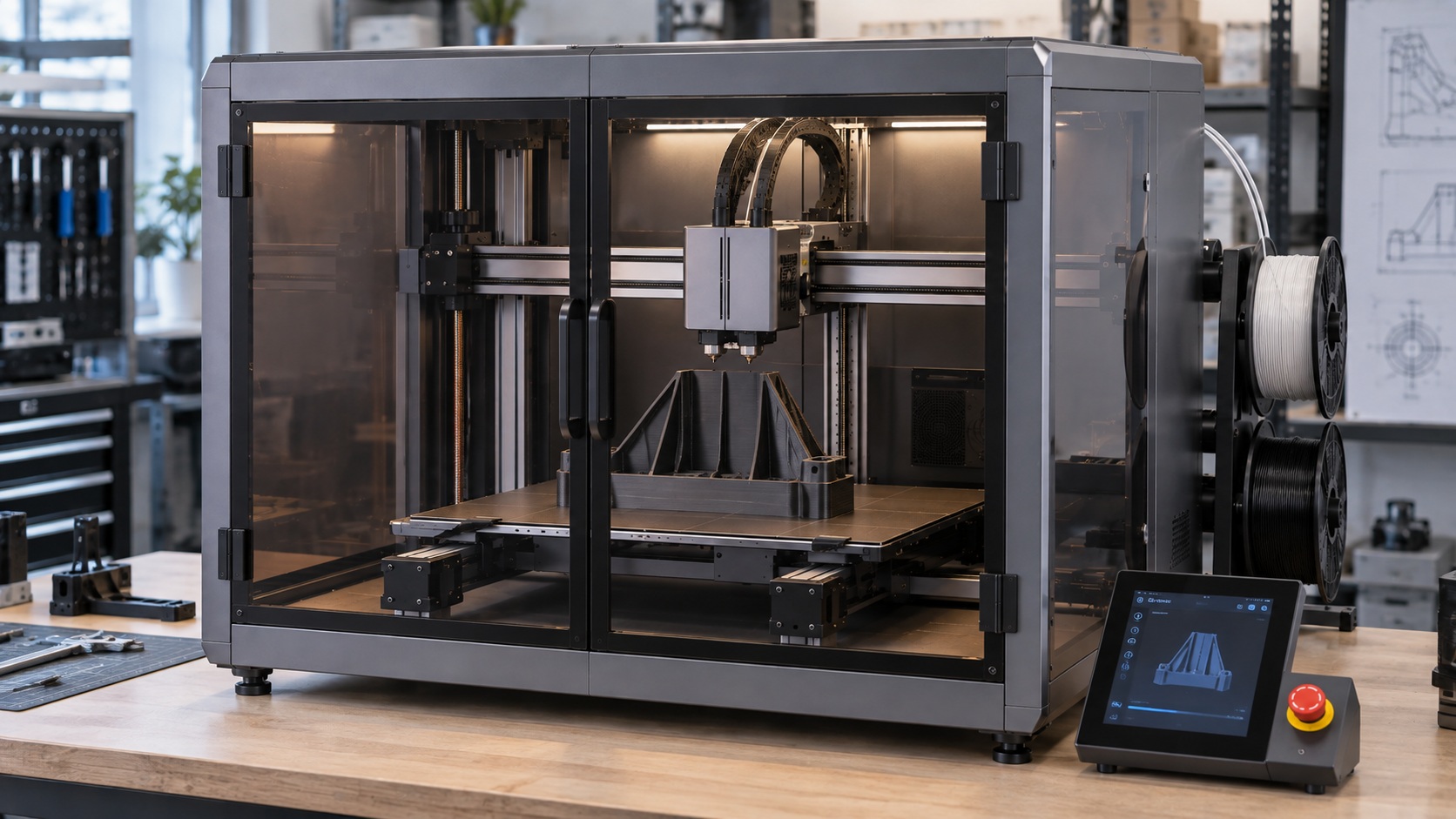 Snapmaker Artisan trabajando con doble extrusión.
