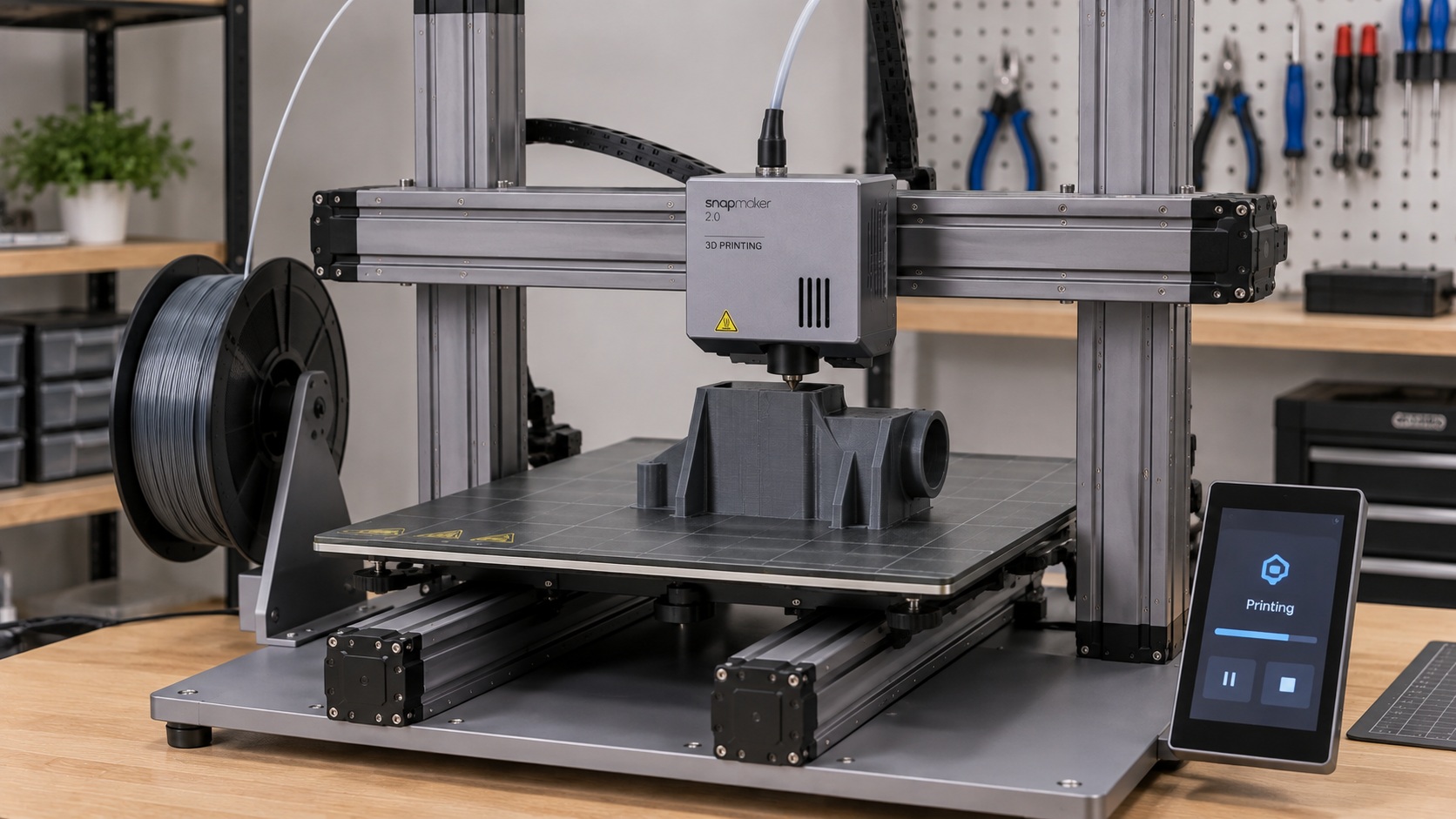 Snapmaker 2.0 A350 original imprimiendo una pieza grande.