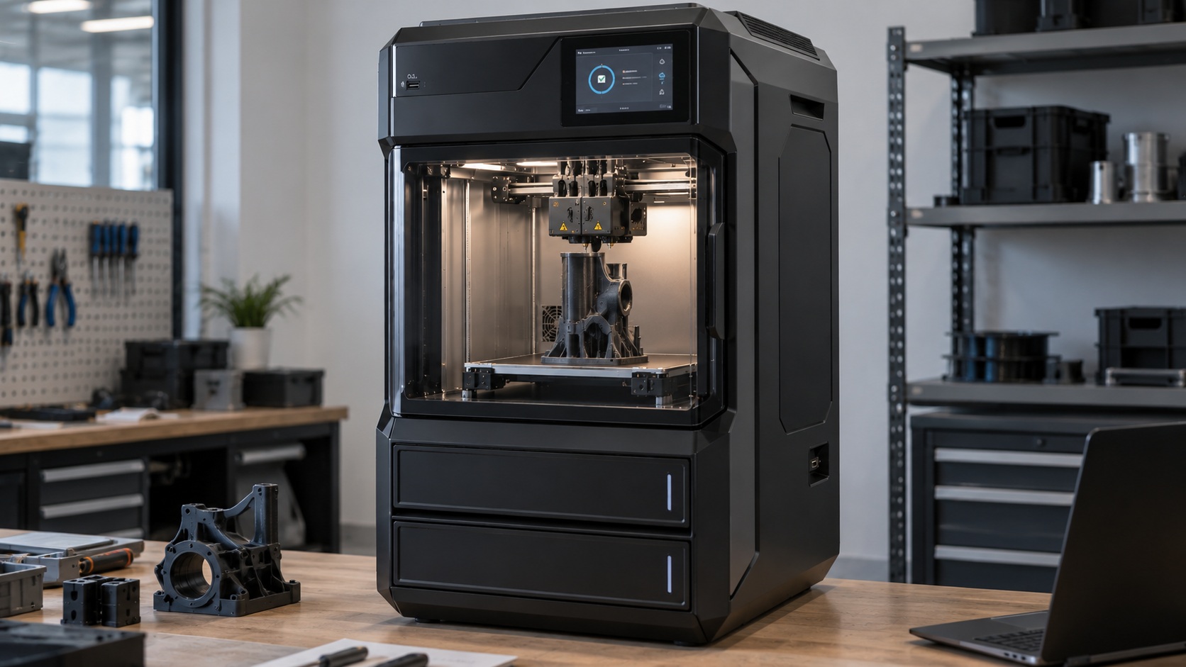 UltiMaker Method X imprimiendo una pieza técnica en ABS.