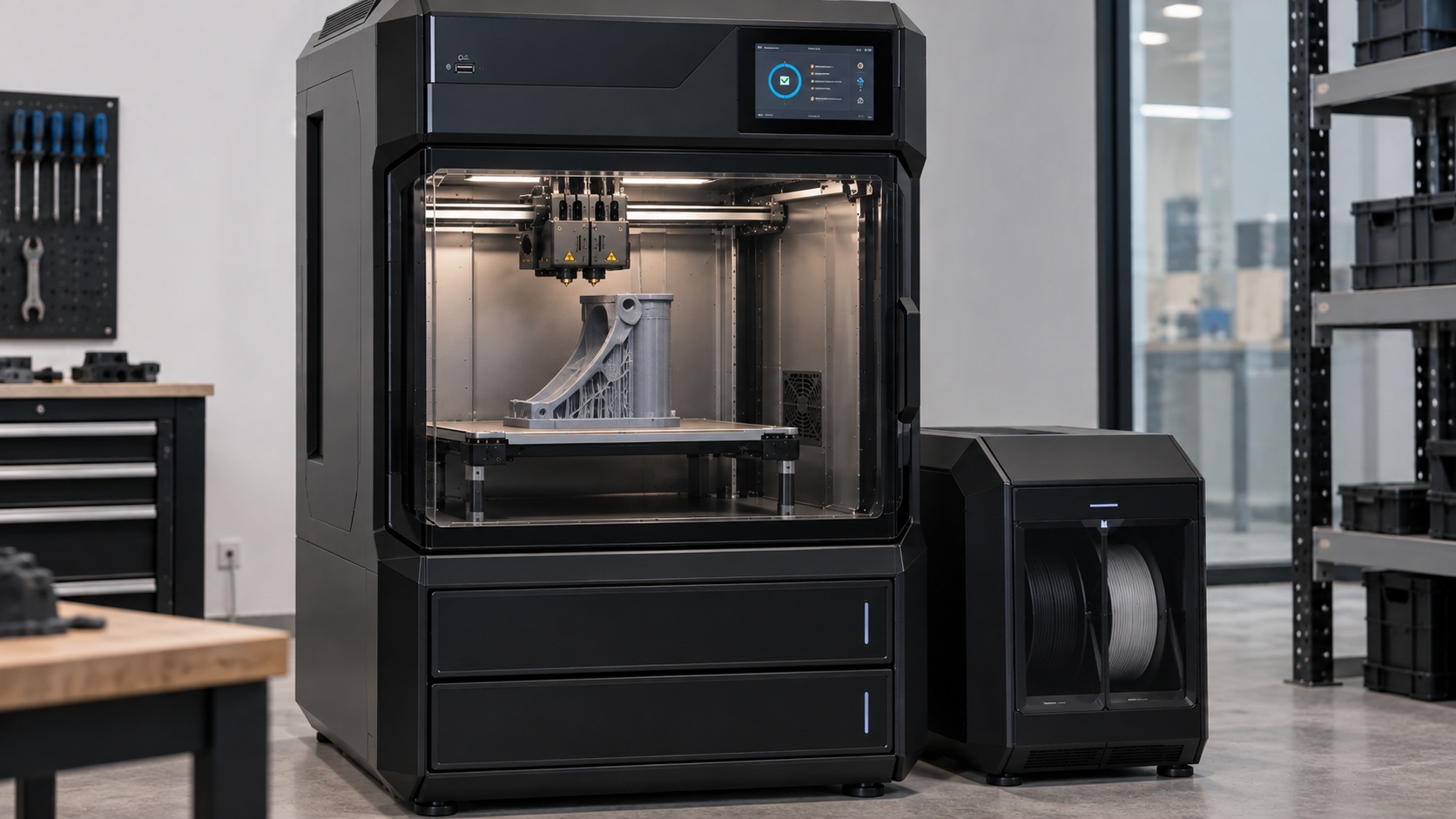 UltiMaker Method XL durante una impresión 3D
