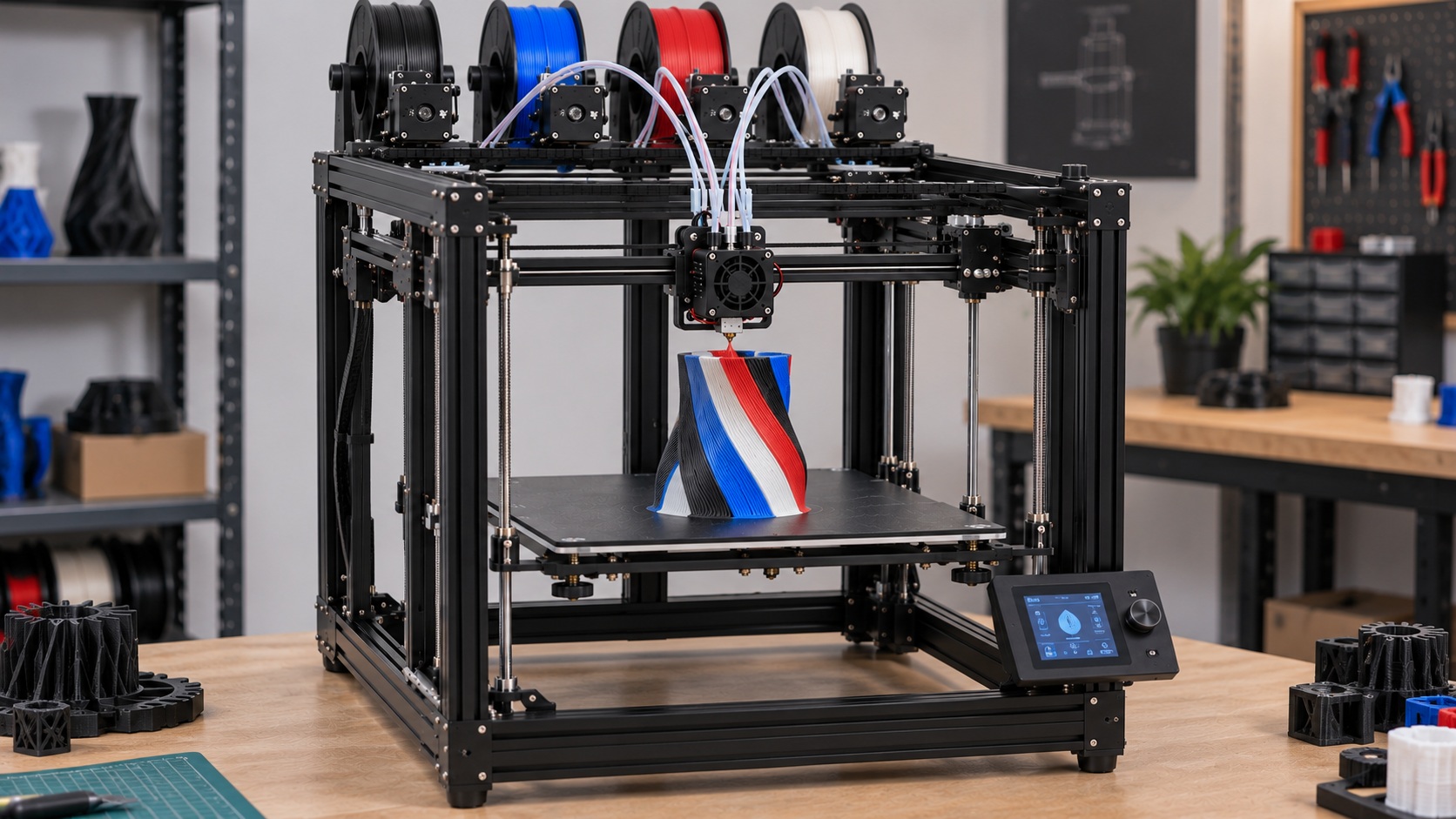 ZONESTAR Z9V5Pro durante una impresión 3D